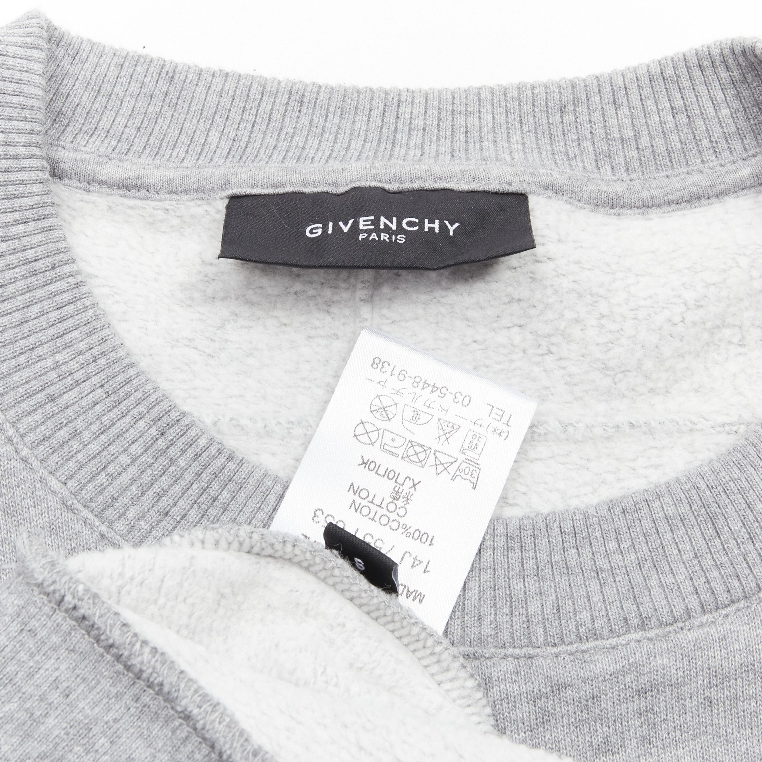 Givenchy GIVENCHY Riccardo Tisci grey tribal girl graphic print cotton crew sweater S Size US S / EU 44-46 / 1 - 8 Thumbnail