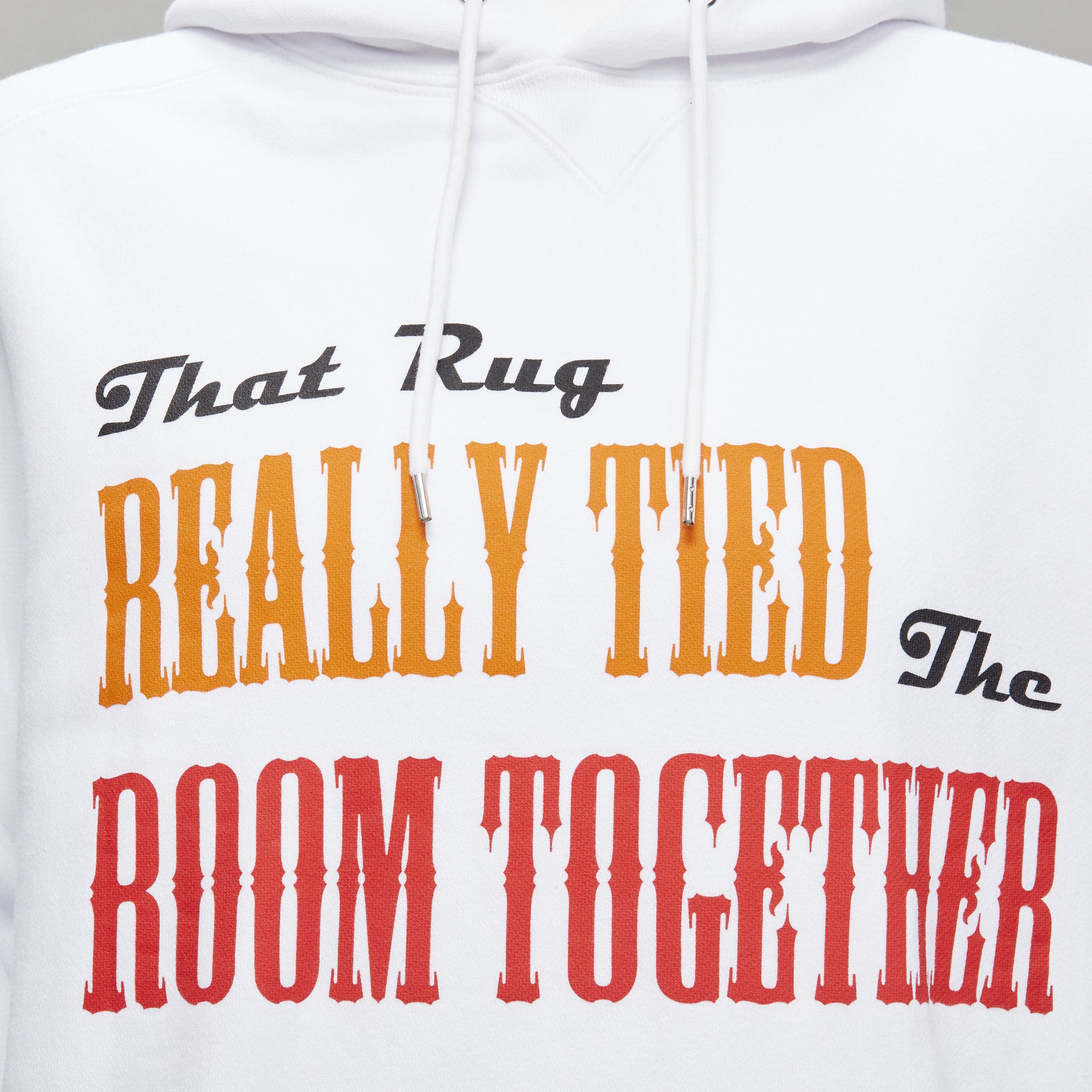 Sacai SACAI 2020 Big Lebowski Really Tied Room Together slogan white hoodie Sz.2 M Size US M / EU 48-50 / 2 - 2 Thumbnail