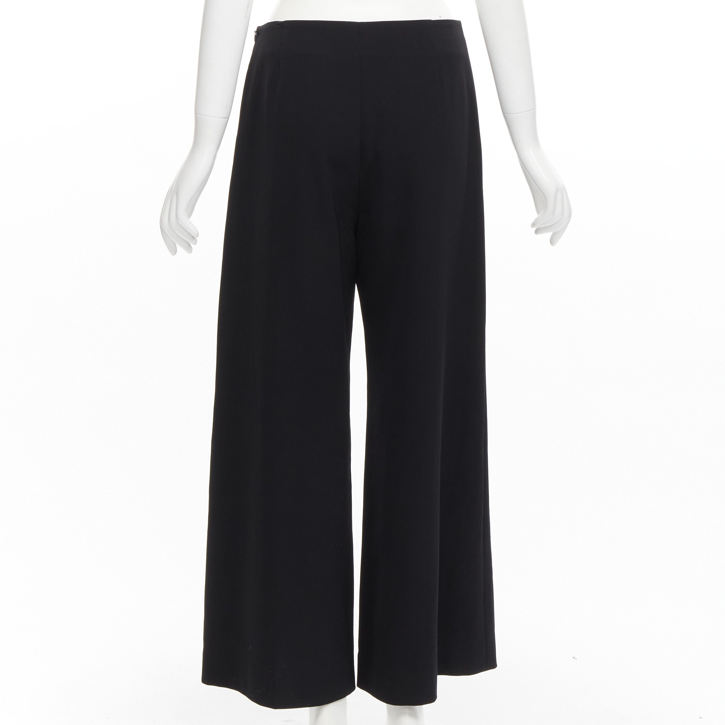 Stella McCartney STELLA MCCARTNEY 2015 wool black silver button embellished wide leg pants IT40 S Size 27" / US 4 / IT 40 - 6 Thumbnail