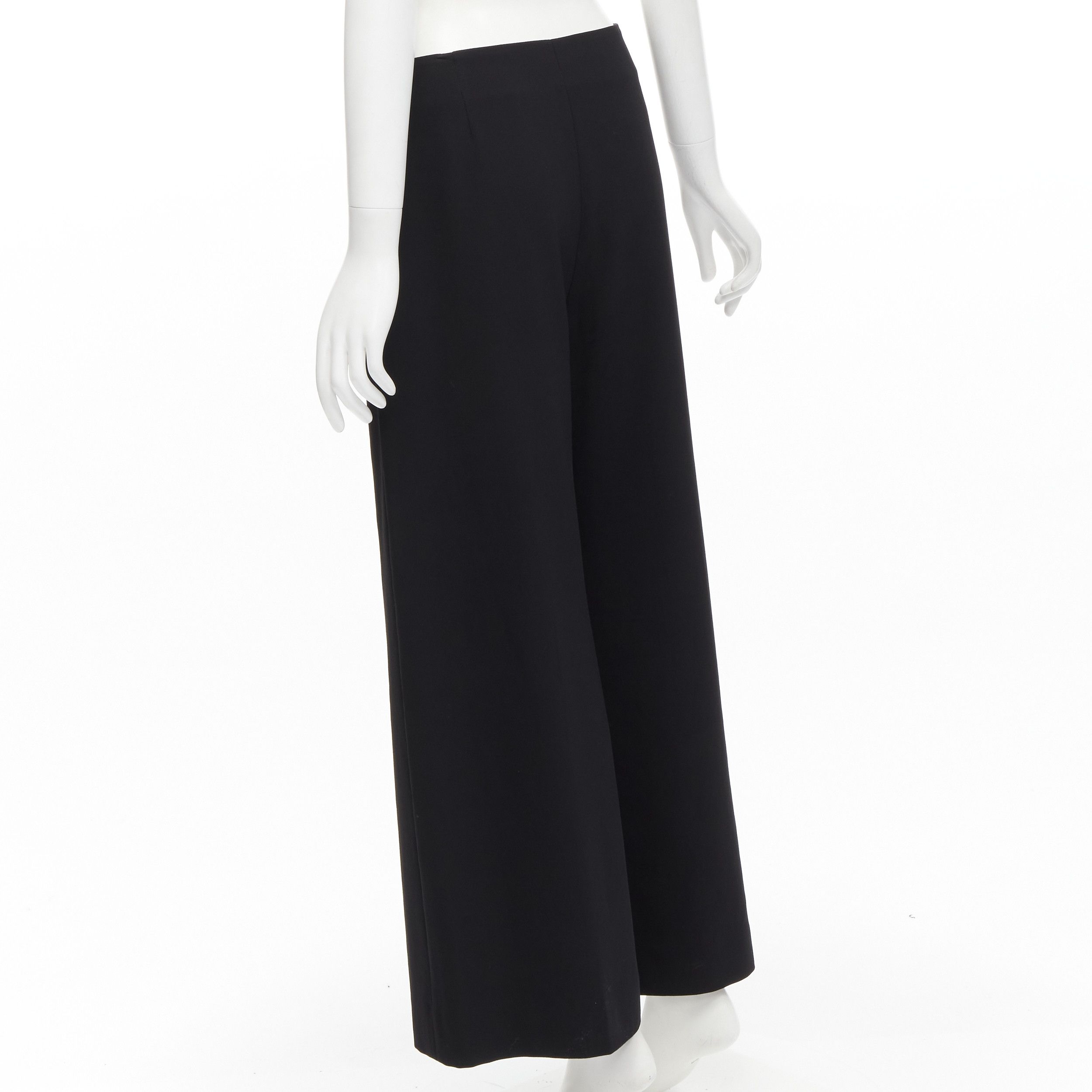 Stella McCartney STELLA MCCARTNEY 2015 wool black silver button embellished wide leg pants IT40 S Size 27" / US 4 / IT 40 - 5 Thumbnail