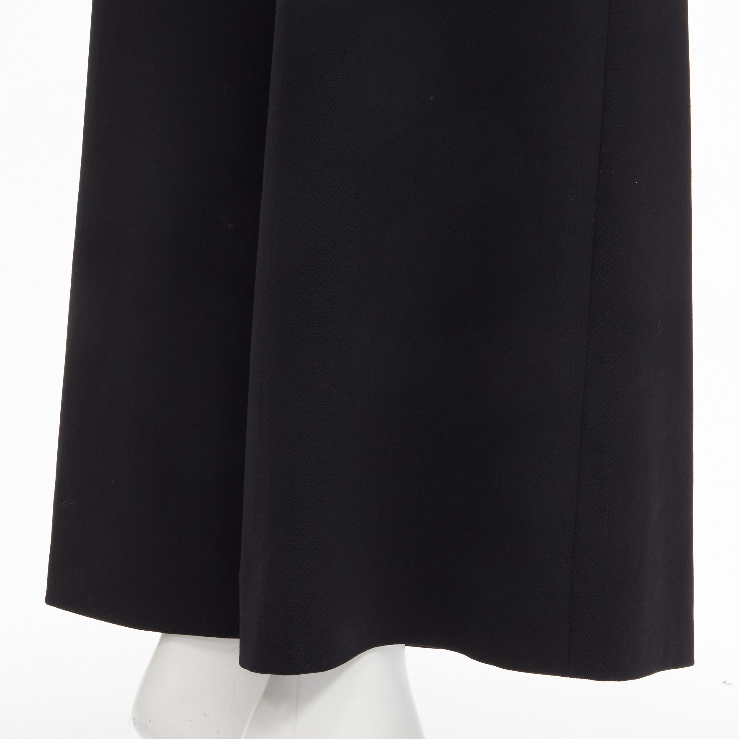 Stella McCartney STELLA MCCARTNEY 2015 wool black silver button embellished wide leg pants IT40 S Size 27" / US 4 / IT 40 - 9 Thumbnail