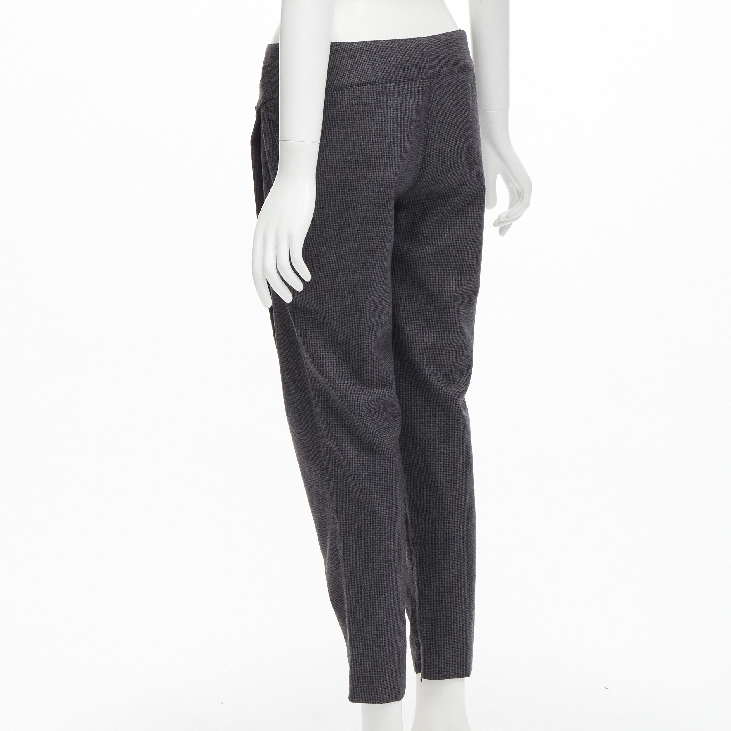Stella McCartney STELLA MCCARTNEY 100% wool grey houndstooth structural pleat pants IT38 XS Size 26" / US 2 / IT 38 - 6 Thumbnail