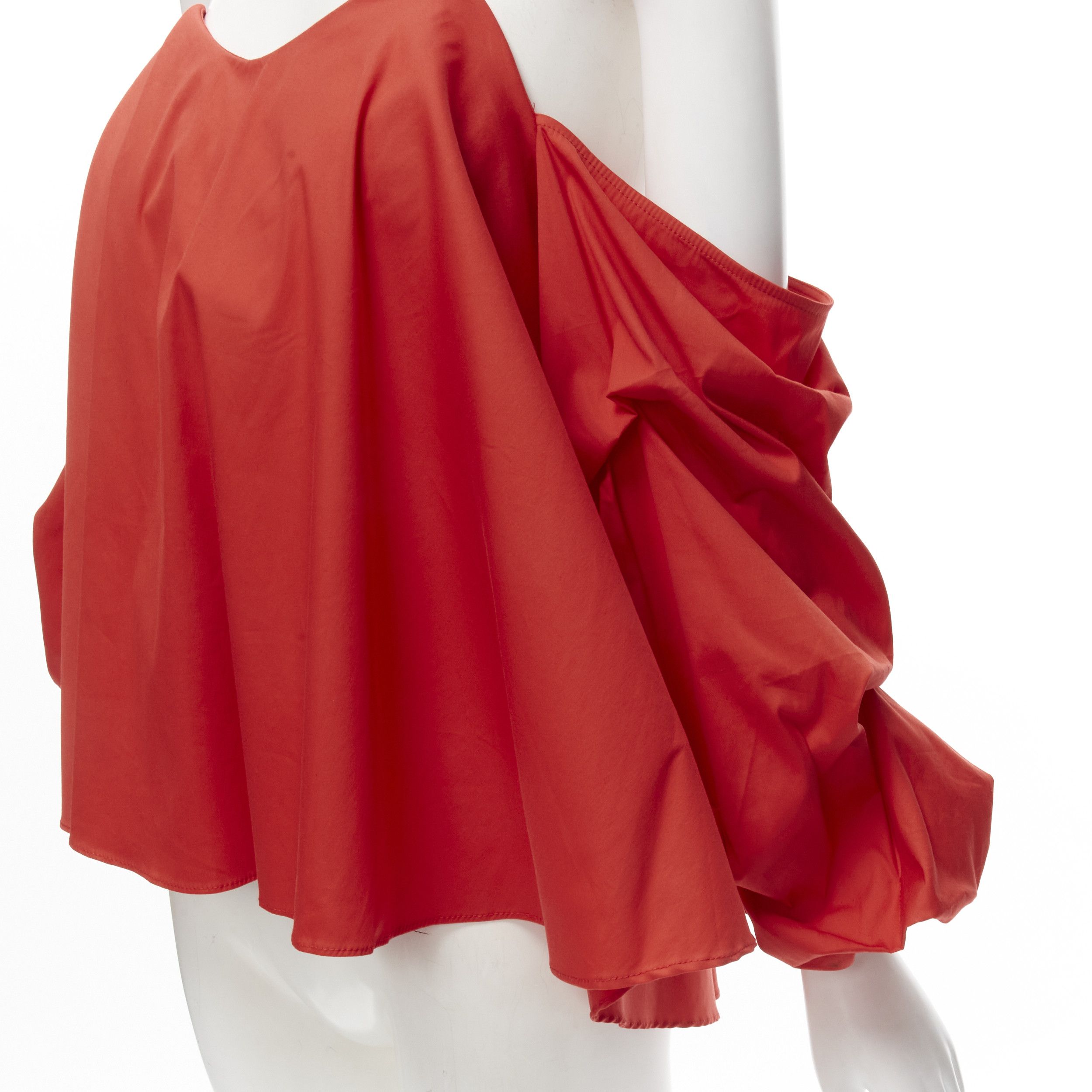 CAROLINE CONSTAS CAROLINE CONSTAS red strapless puff sleeves flared sweetheart corset top M Size M / US 6-8 / IT 42-44 - 2 Thumbnail