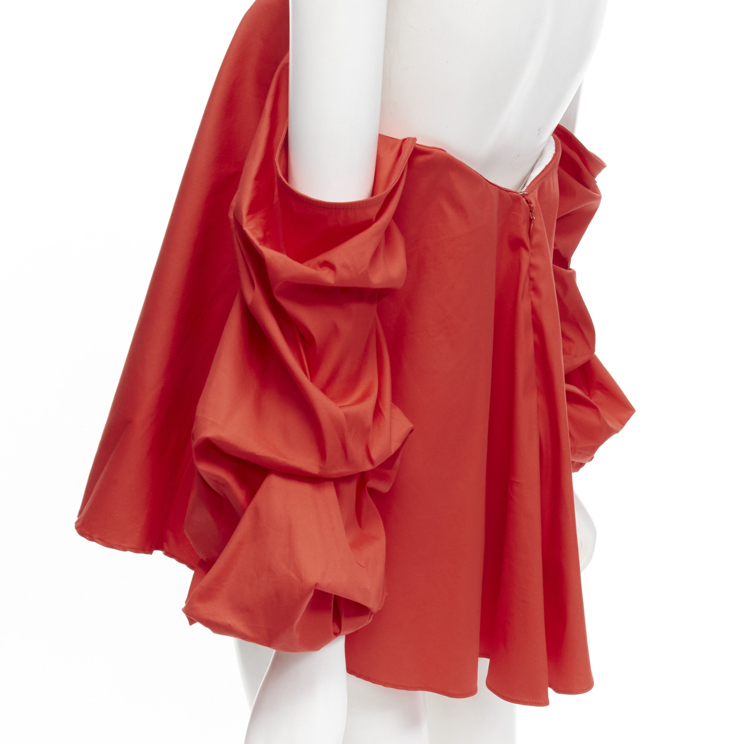 CAROLINE CONSTAS CAROLINE CONSTAS red strapless puff sleeves flared sweetheart corset top M Size M / US 6-8 / IT 42-44 - 8 Thumbnail