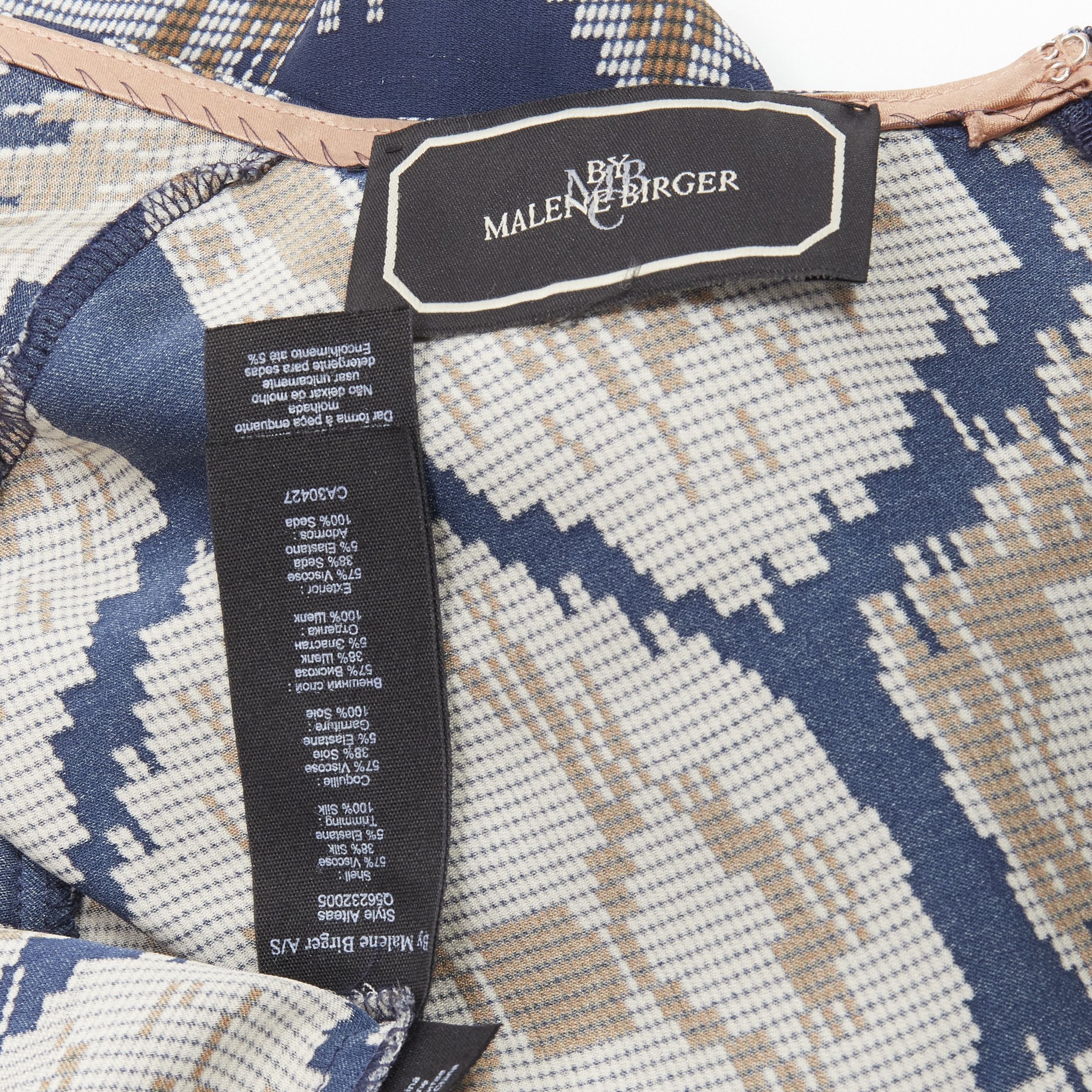 By Malene Birger BY MALENE BIRGER blue grey ethnic round crew neck midi dress FR36 S Size S / US 4 / IT 40 - 9 Thumbnail
