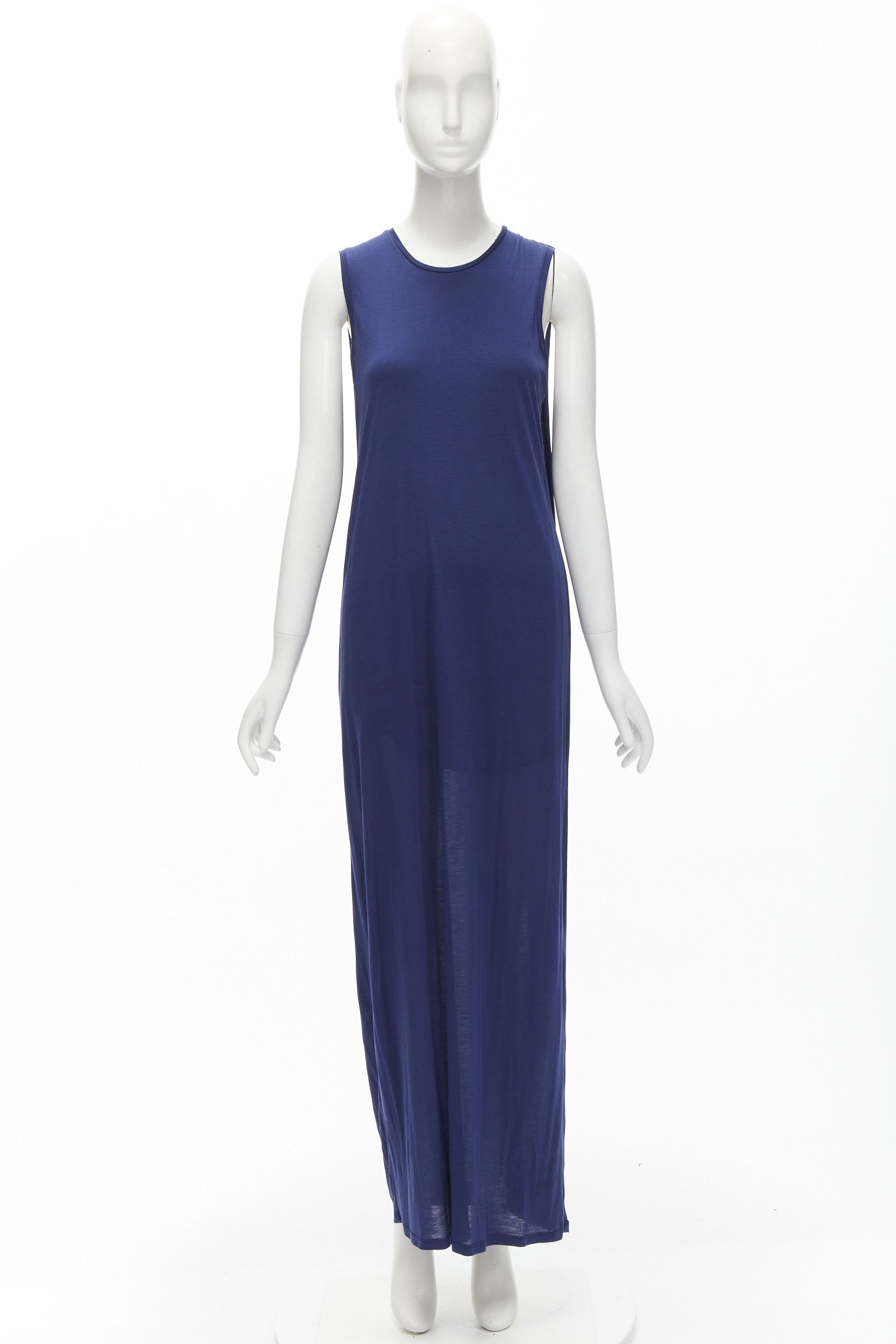Acne Studios ACNE STUDIOS 2016 Ormanda Tencel navy cape illusion layered tank dress S Size M / US 6-8 / IT 42-44 - 10 Thumbnail