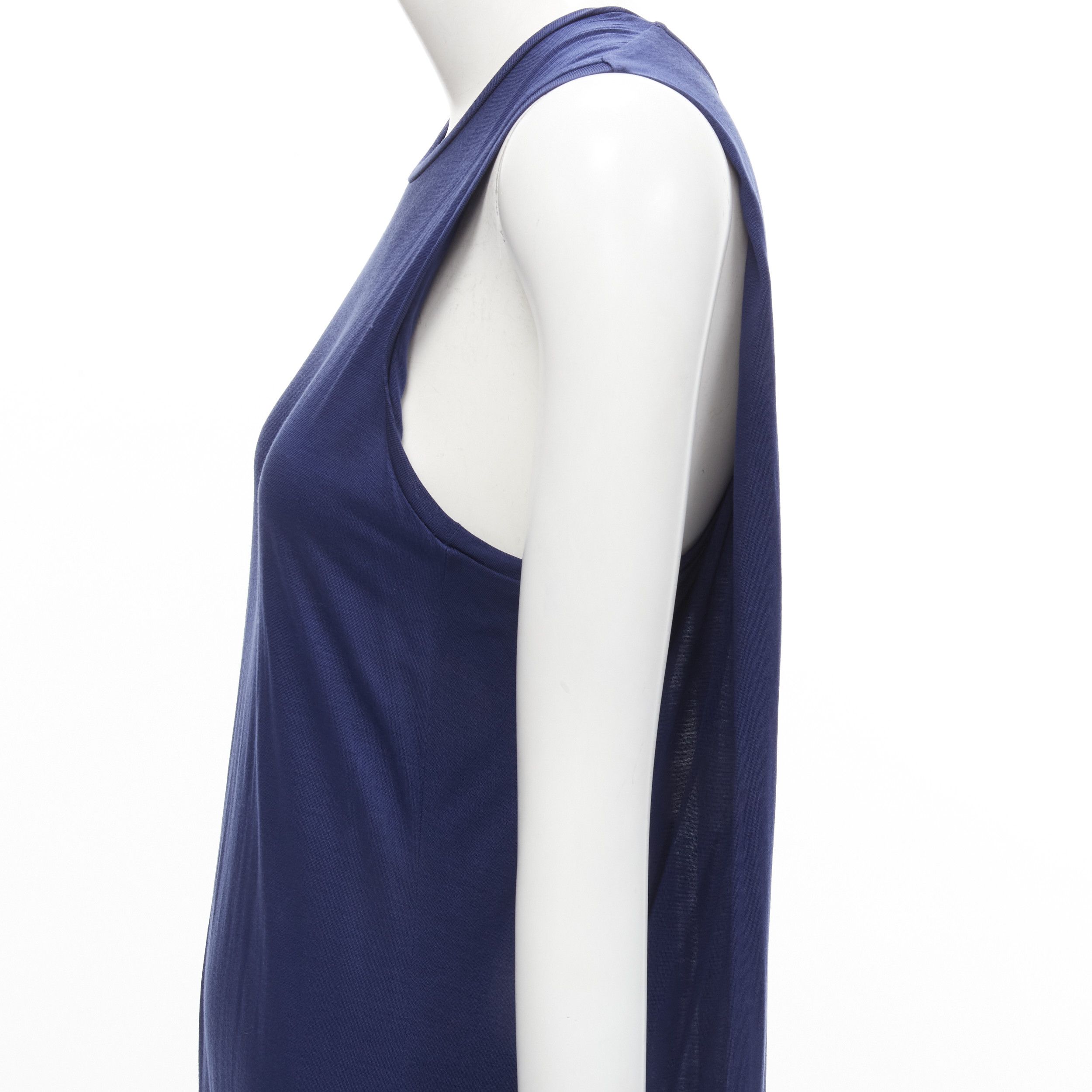 Acne Studios ACNE STUDIOS 2016 Ormanda Tencel navy cape illusion layered tank dress S Size M / US 6-8 / IT 42-44 - 2 Thumbnail