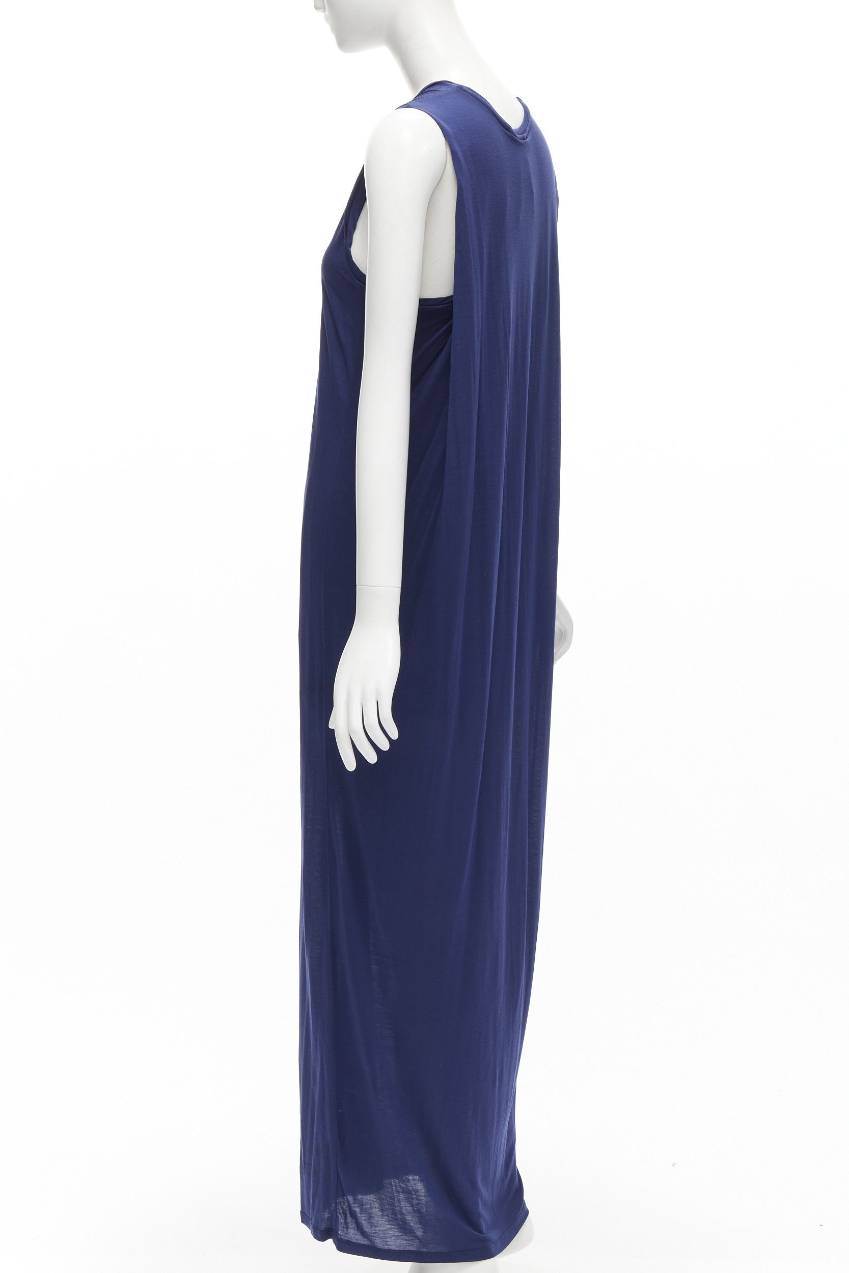Acne Studios ACNE STUDIOS 2016 Ormanda Tencel navy cape illusion layered tank dress S Size M / US 6-8 / IT 42-44 - 6 Thumbnail