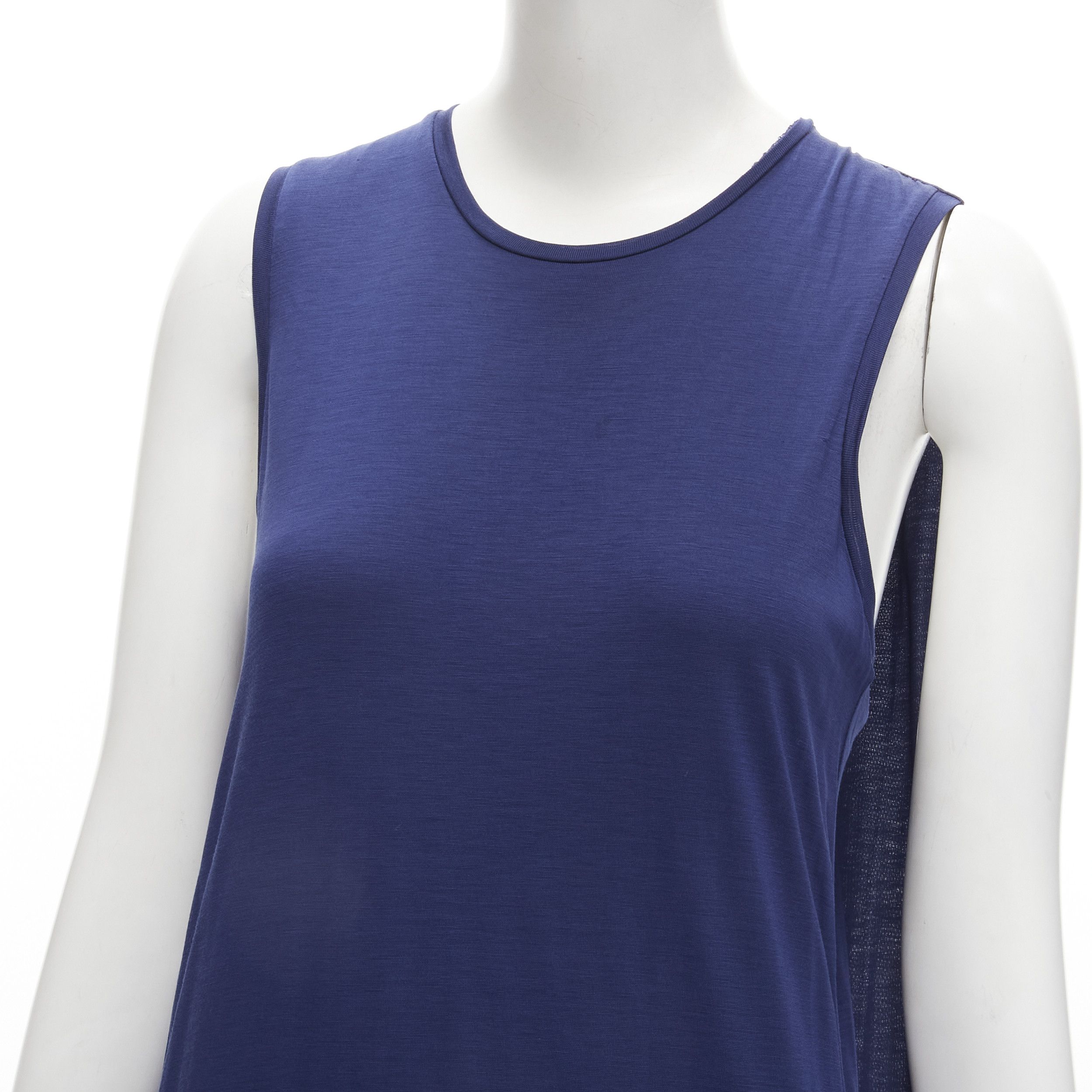 Acne Studios ACNE STUDIOS 2016 Ormanda Tencel navy cape illusion layered tank dress S Size M / US 6-8 / IT 42-44 - 7 Thumbnail