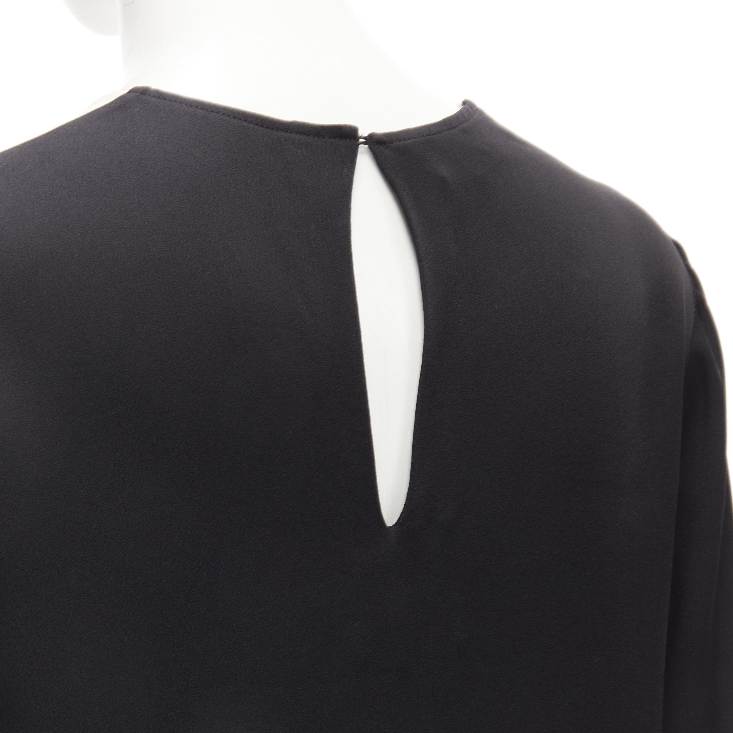 Stella McCartney STELLA MCCARTNEY 100% silk black grey tree photo print crew neck dress Size M / US 6-8 / IT 42-44 - 8 Thumbnail
