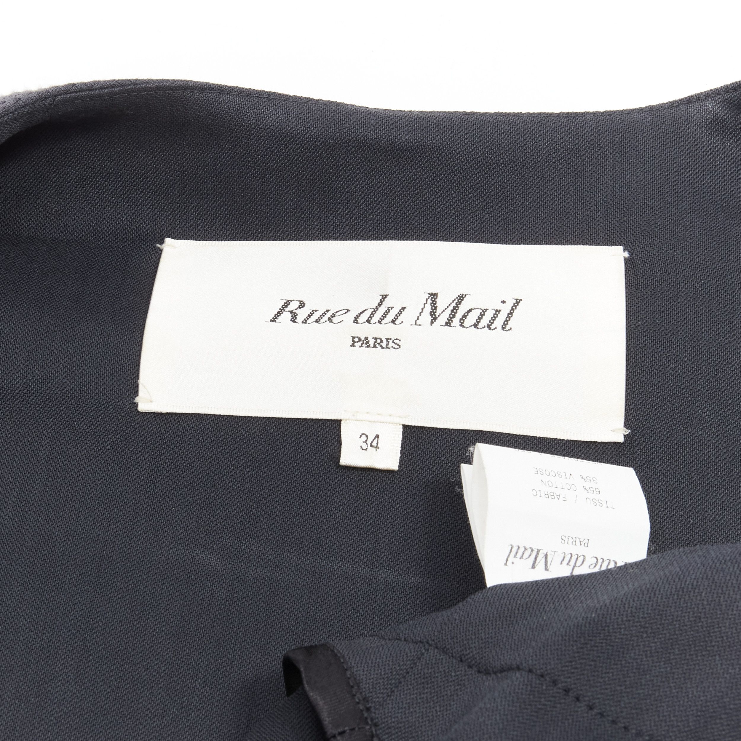 Other RUE DU MAIL invisible magnet button panelled flared coat FR34 XS Size XS / US 0-2 / IT 36-38 - 10 Thumbnail
