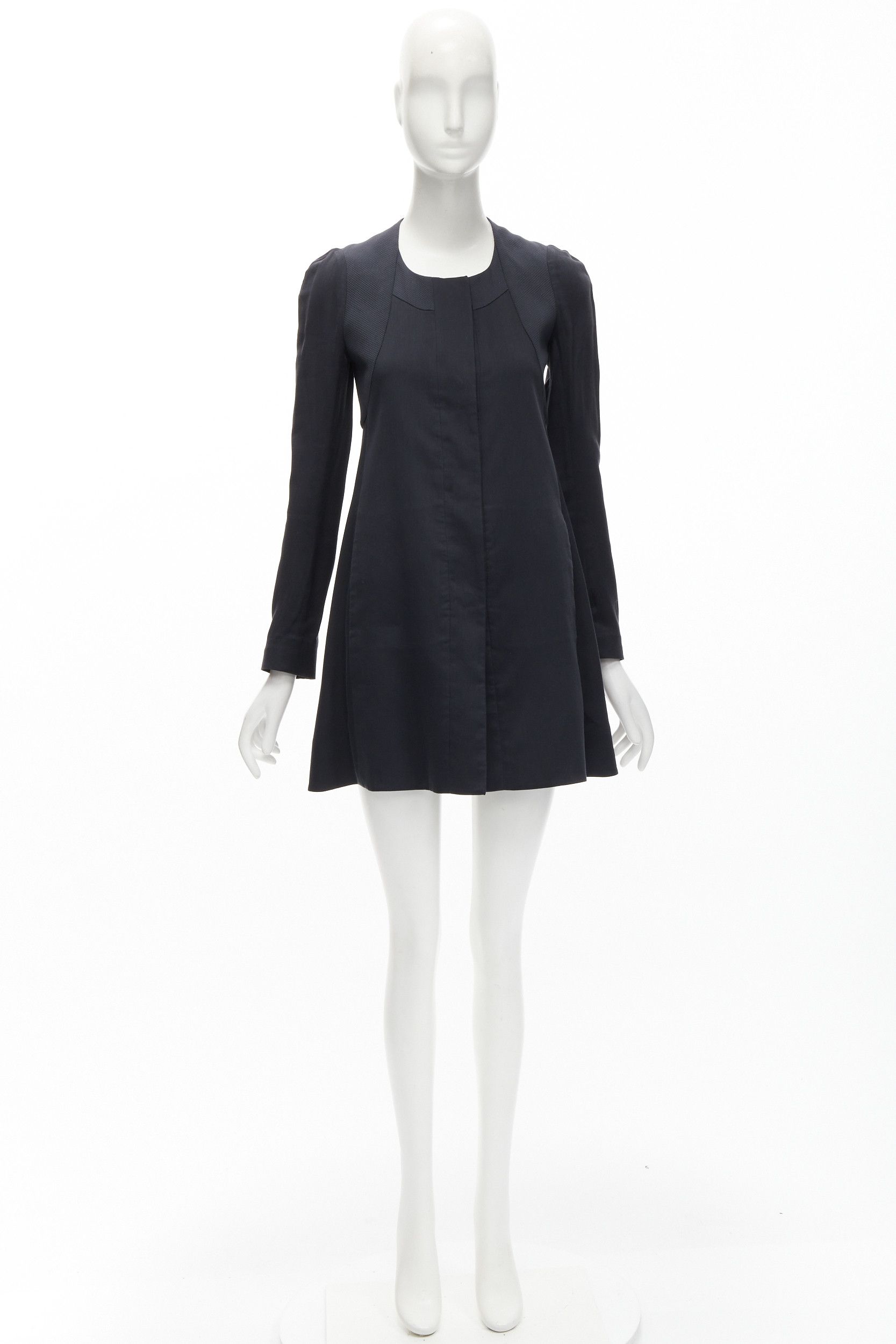 Other RUE DU MAIL invisible magnet button panelled flared coat FR34 XS Size XS / US 0-2 / IT 36-38 - 11 Thumbnail