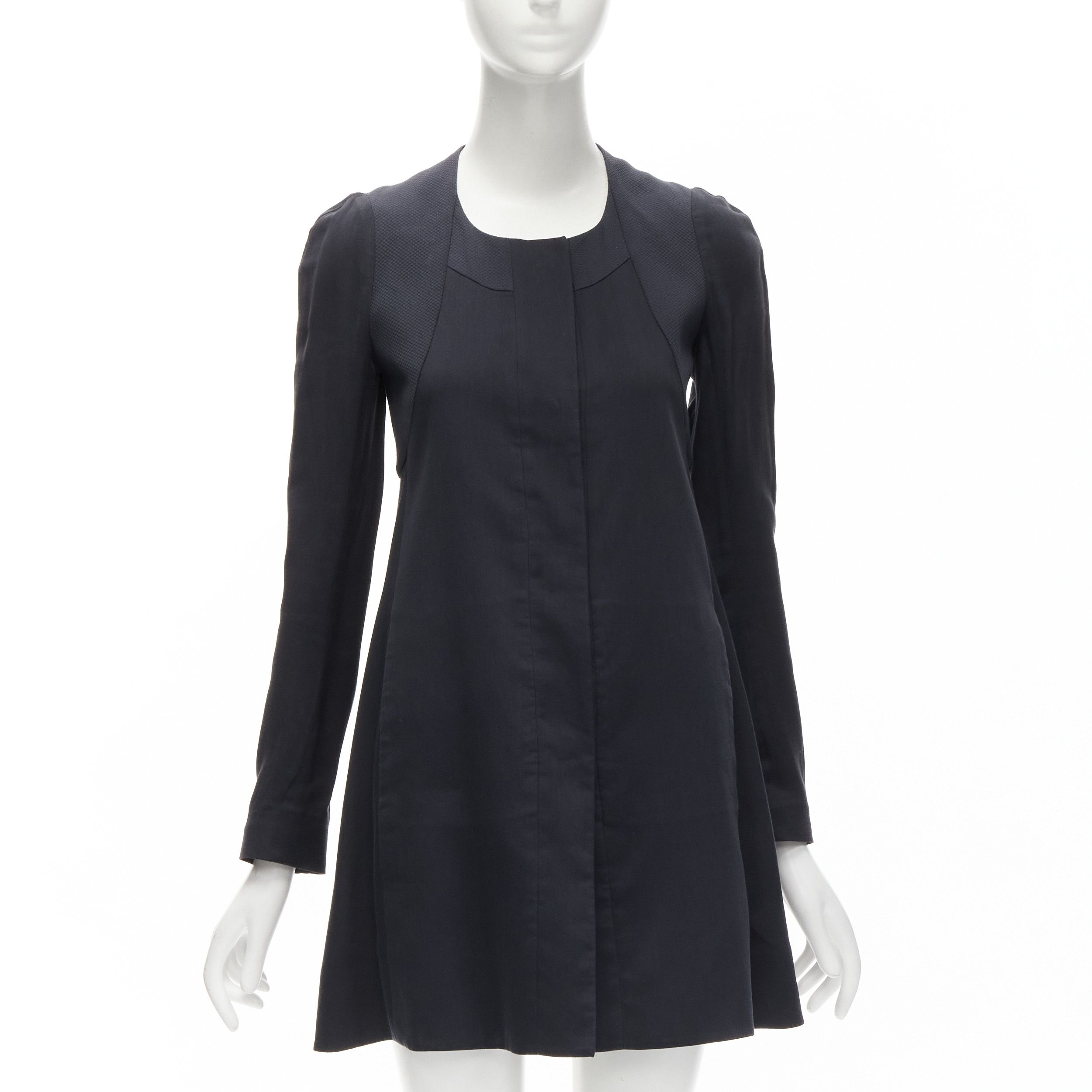 Other RUE DU MAIL invisible magnet button panelled flared coat FR34 XS Size XS / US 0-2 / IT 36-38 - 3 Thumbnail
