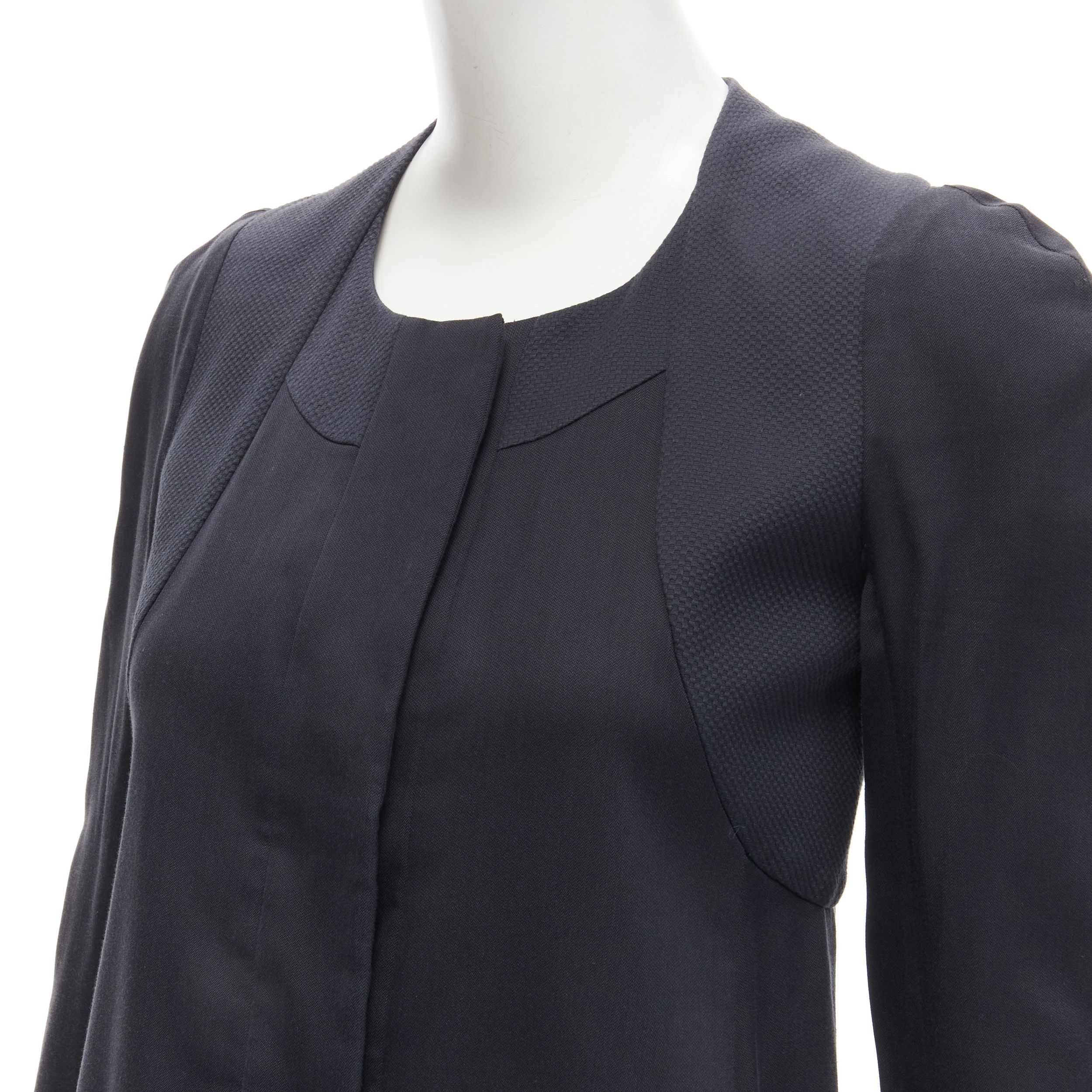 Other RUE DU MAIL invisible magnet button panelled flared coat FR34 XS Size XS / US 0-2 / IT 36-38 - 2 Thumbnail