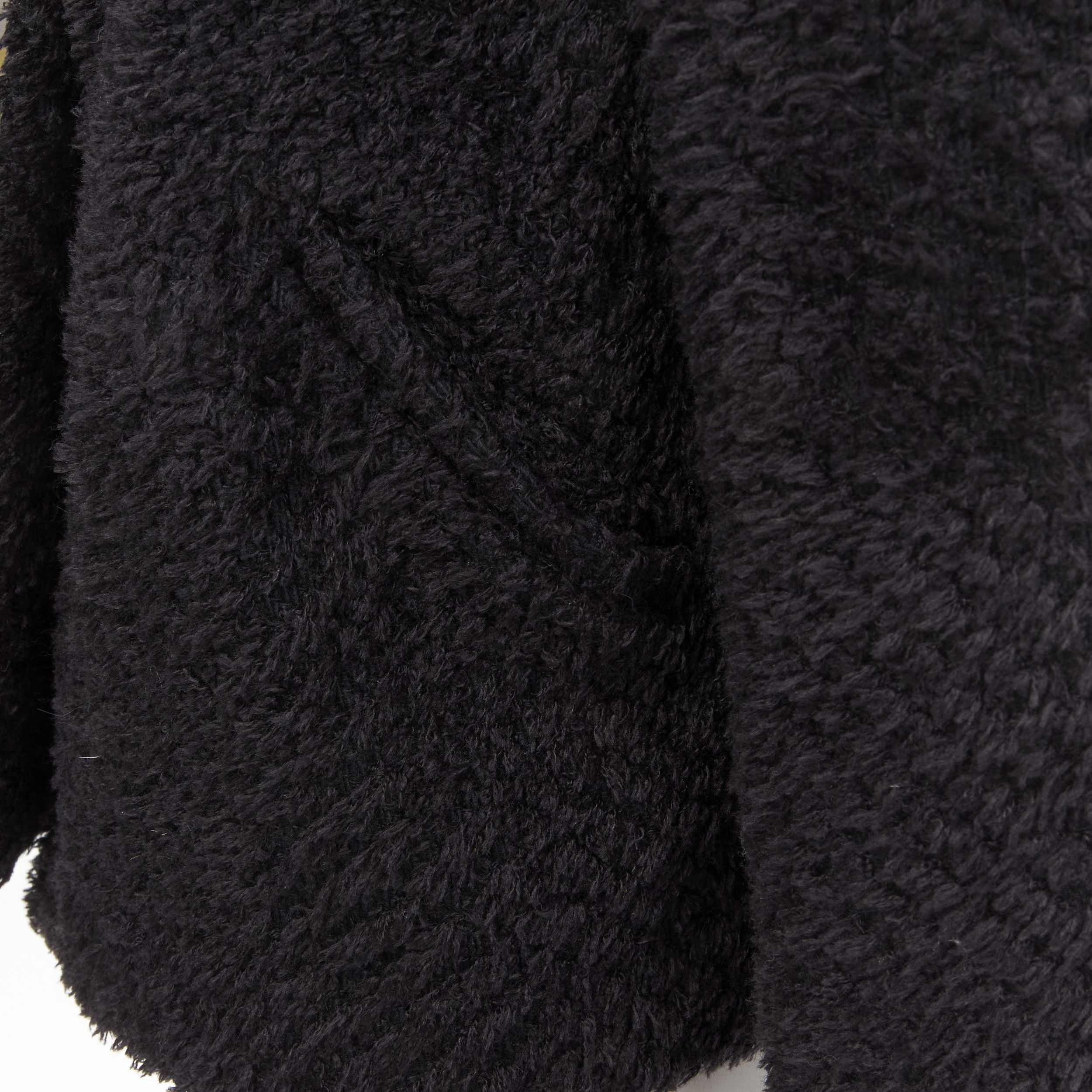 Isabel Marant ISABEL MARANT black wool blend fluffy stand collar minimal jacket FR36 S Size S / US 4 / IT 40 - 10 Thumbnail
