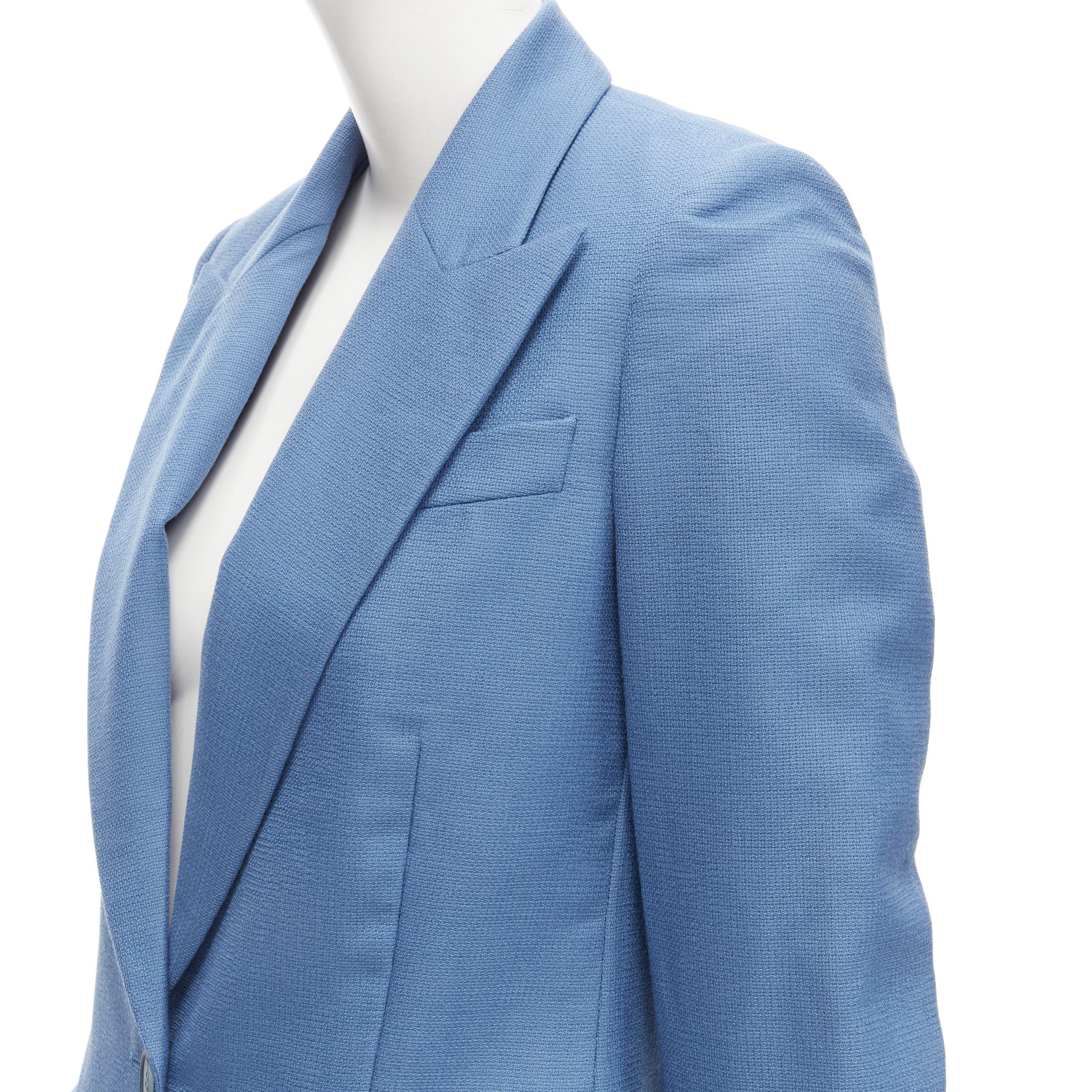Stella McCartney STELLA MCCARTNEY 2010 blue 100% wool rubberised buttons blazer jacket IT36 XXS Size XS / US 0-2 / IT 36-38 - 2 Thumbnail