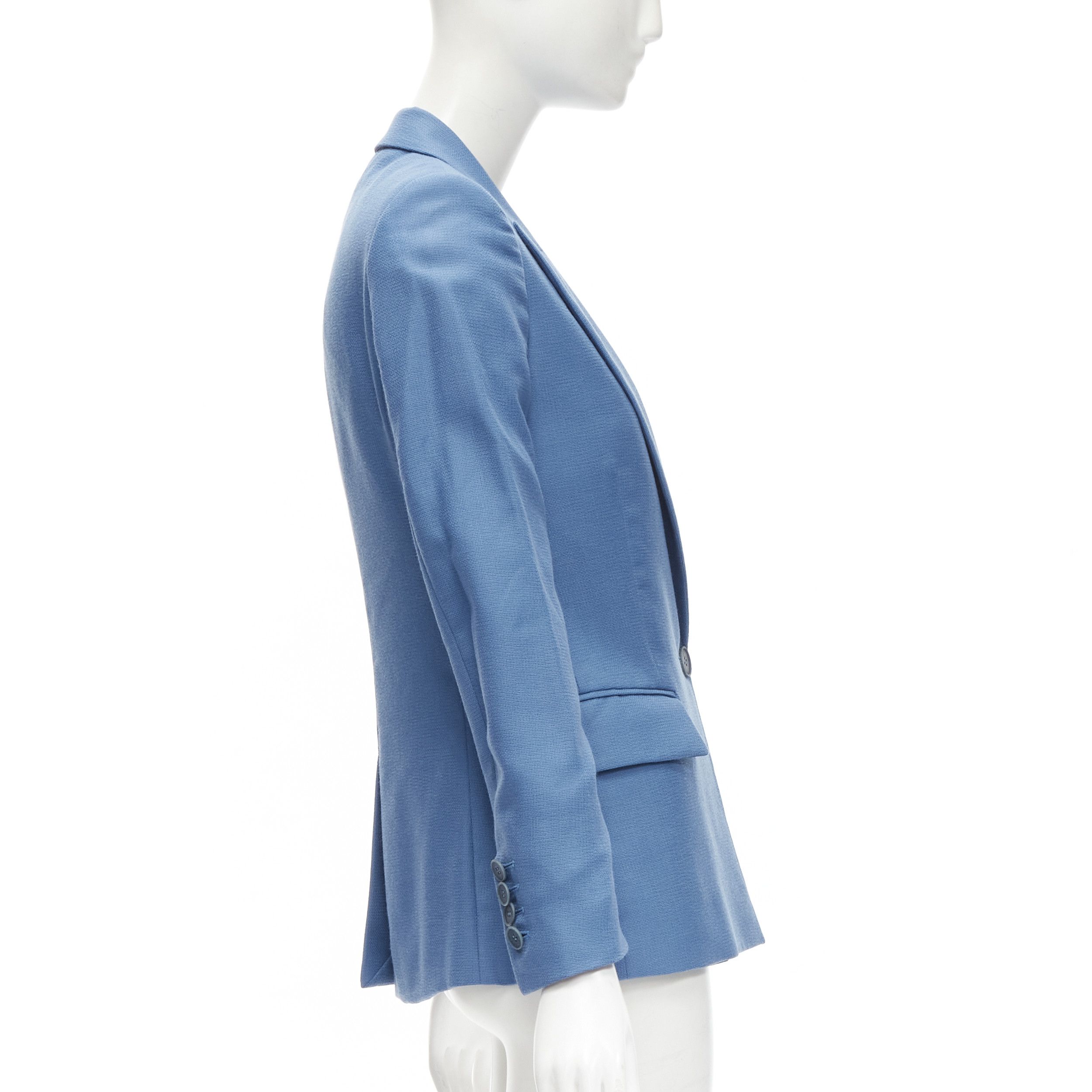 Stella McCartney STELLA MCCARTNEY 2010 blue 100% wool rubberised buttons blazer jacket IT36 XXS Size XS / US 0-2 / IT 36-38 - 4 Thumbnail