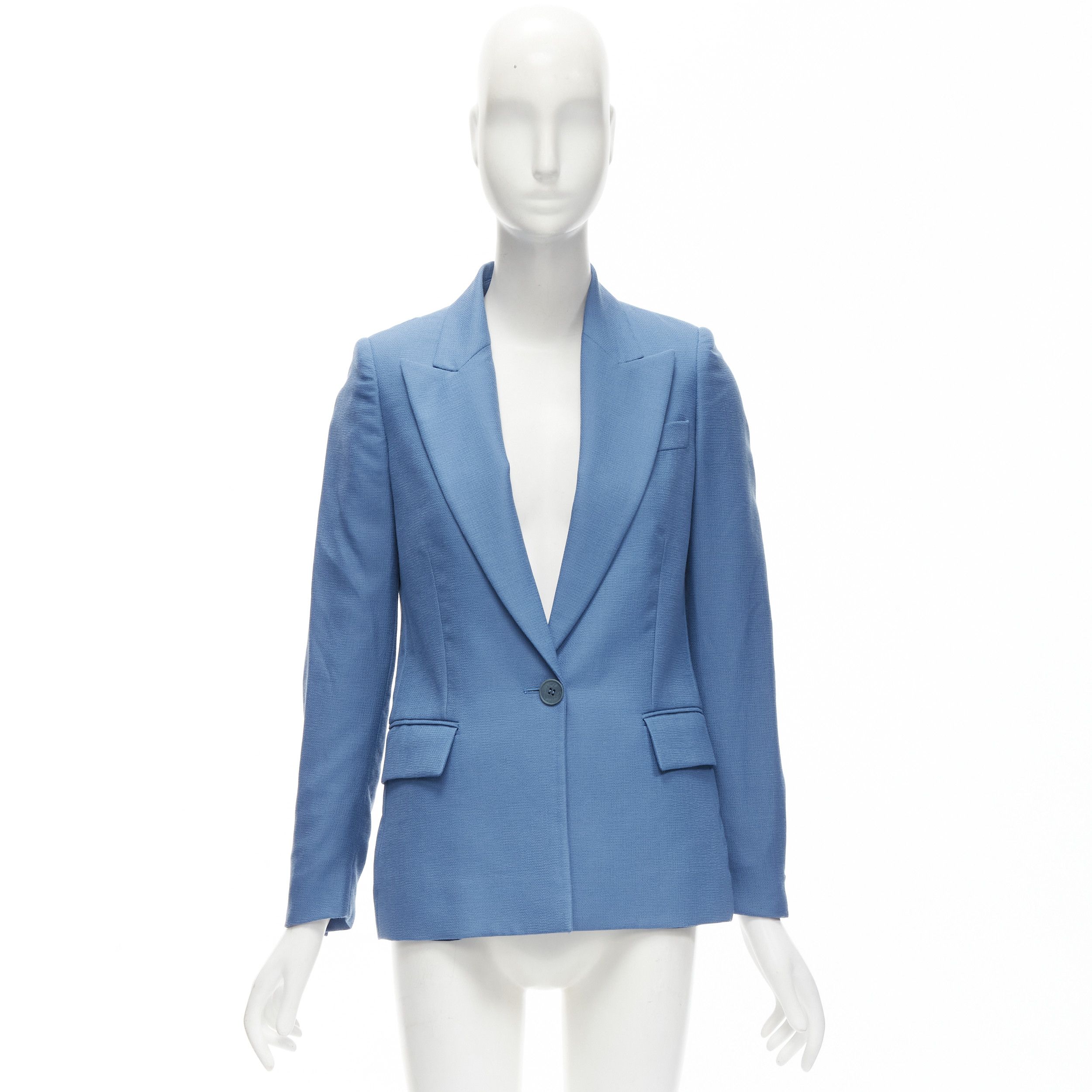 Stella McCartney STELLA MCCARTNEY 2010 blue 100% wool rubberised buttons blazer jacket IT36 XXS Size XS / US 0-2 / IT 36-38 - 10 Thumbnail
