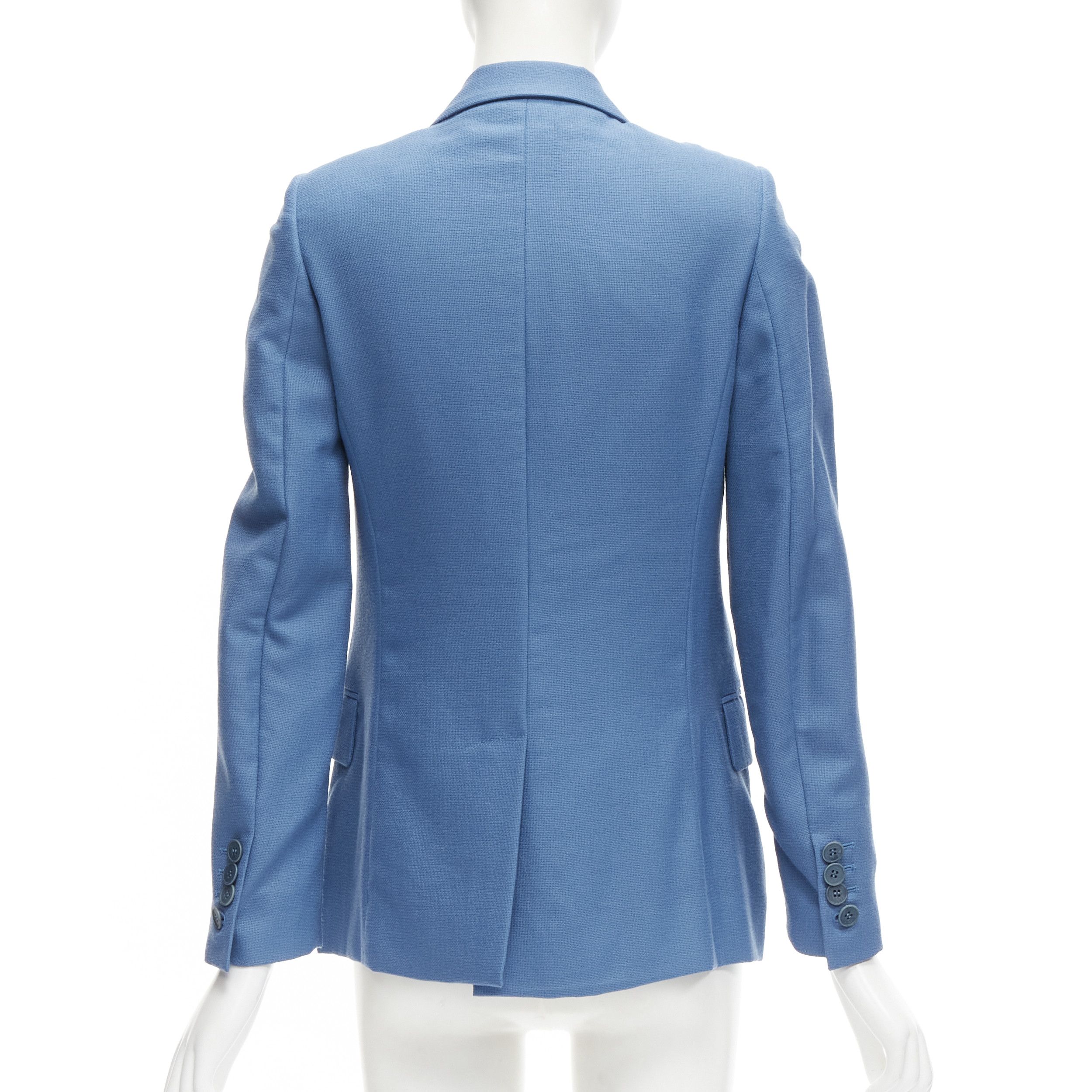 Stella McCartney STELLA MCCARTNEY 2010 blue 100% wool rubberised buttons blazer jacket IT36 XXS Size XS / US 0-2 / IT 36-38 - 5 Thumbnail