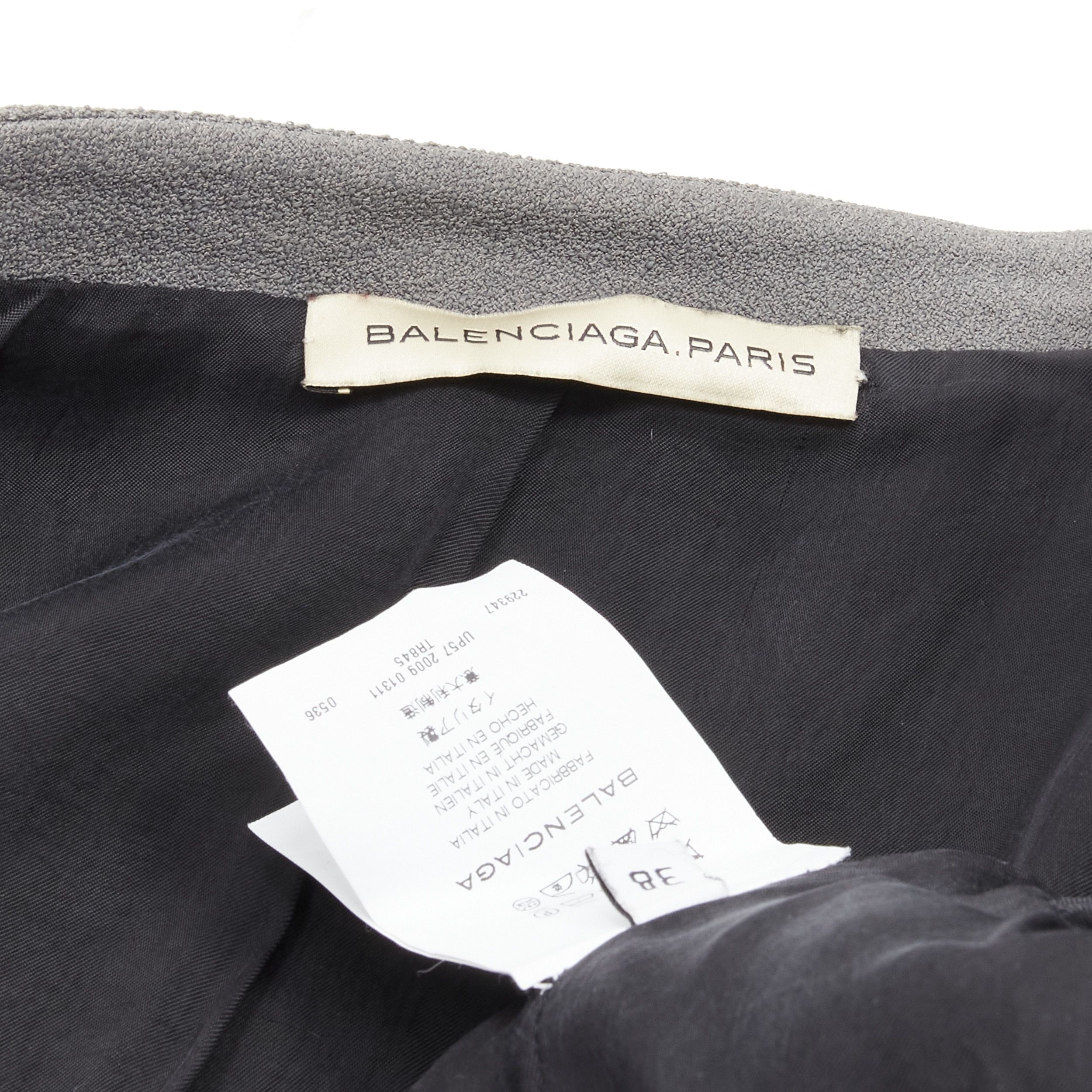 Balenciaga BALENCIAGA Ghesquiere 2009 grey white speckled fitted blazer jacket FR38 M Size M / US 6-8 / IT 42-44 - 9 Thumbnail