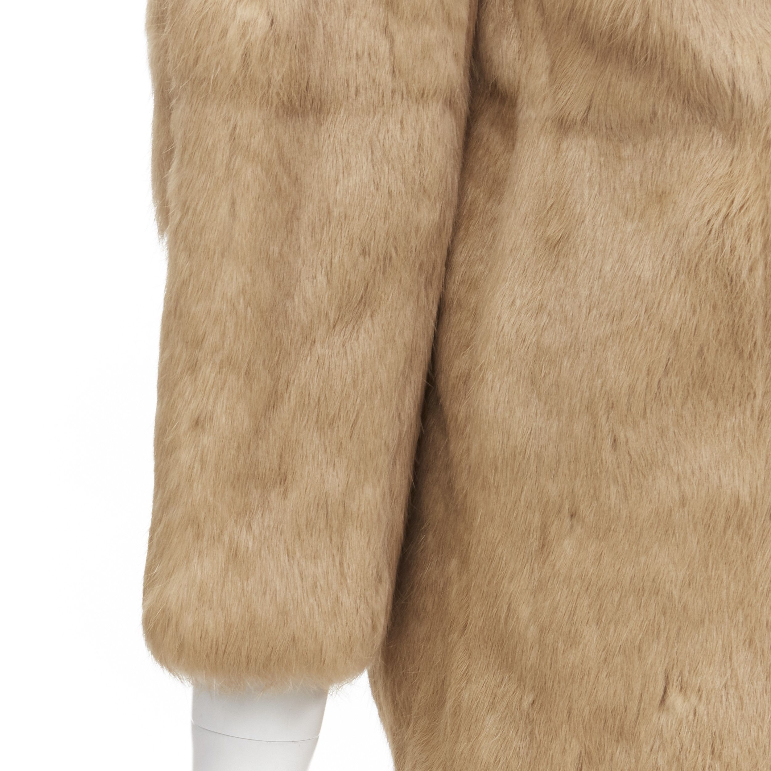 A.P.C. APC tan brown genuine fur gold-tone buttons winter coat jacket XS Size XS / US 0-2 / IT 36-38 - 8 Thumbnail
