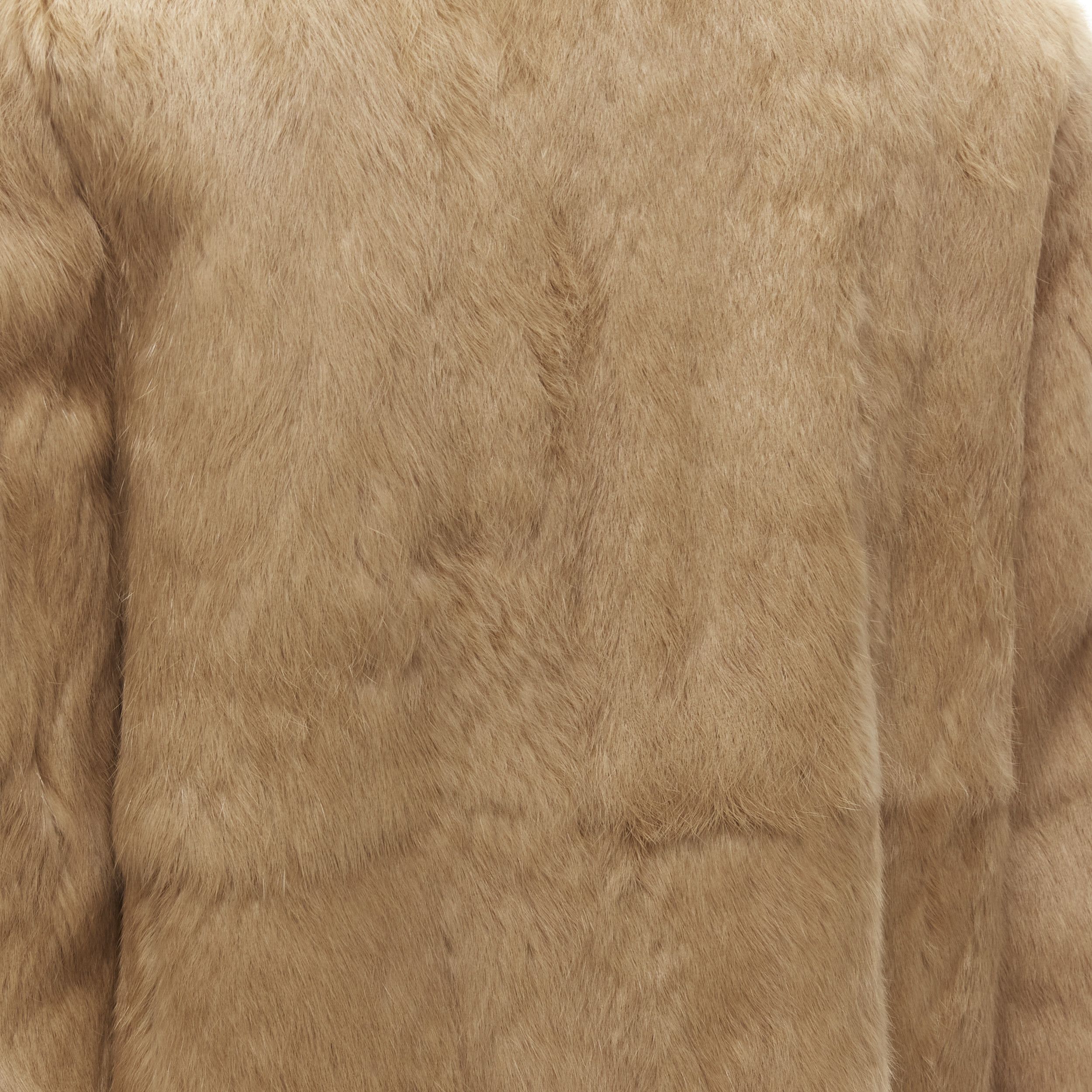A.P.C. APC tan brown genuine fur gold-tone buttons winter coat jacket XS Size XS / US 0-2 / IT 36-38 - 9 Thumbnail