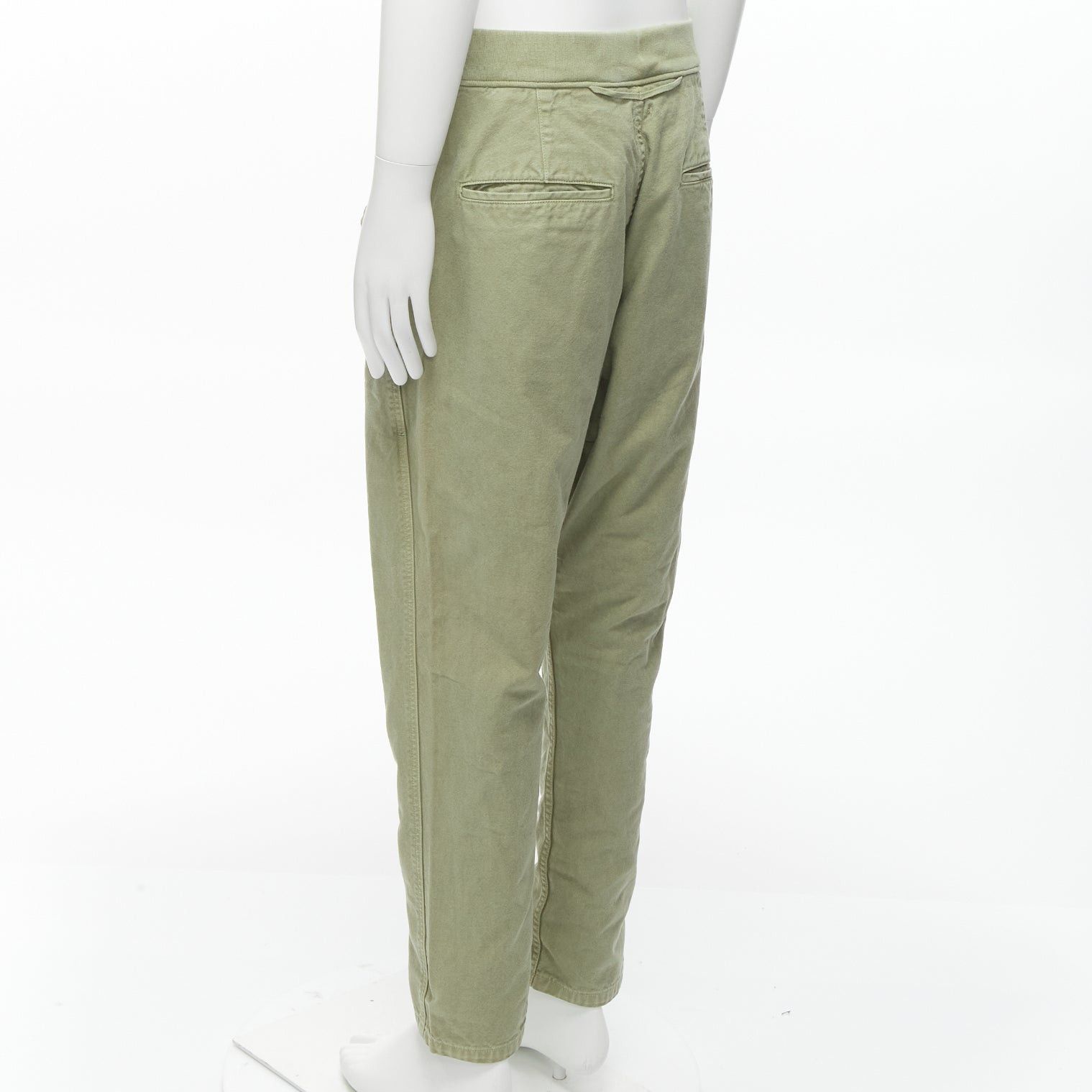 Kapital KAPITAL 100% washed cotton green distressed buttons elasticated waist pant JP3 L Size US 32 / EU 48 - 6 Thumbnail
