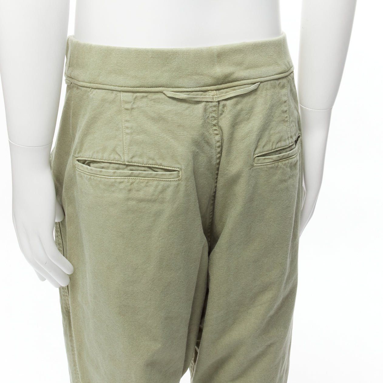 Kapital KAPITAL 100% washed cotton green distressed buttons elasticated waist pant JP3 L Size US 32 / EU 48 - 7 Thumbnail