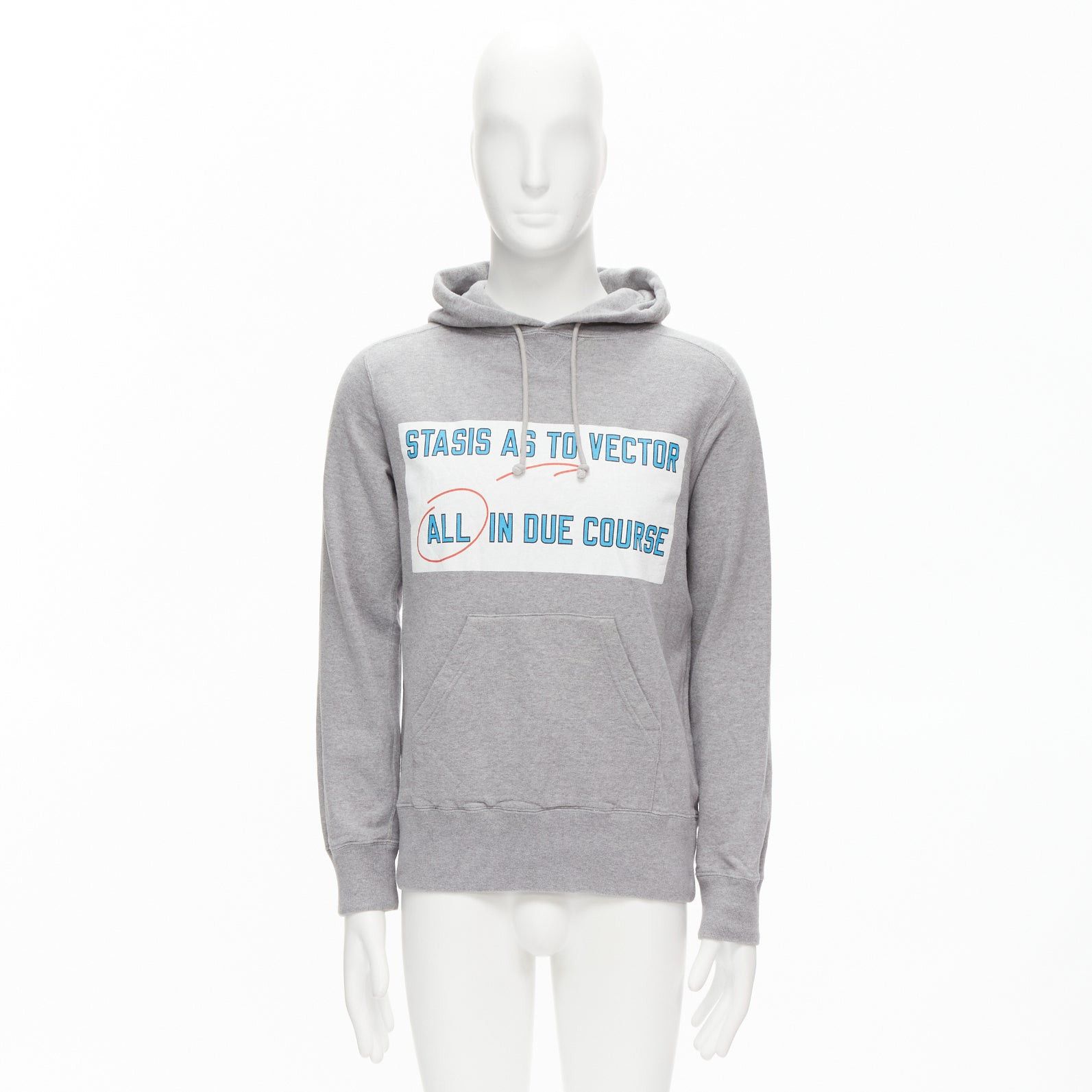 Sacai SACAI 2018 Stasis grey cotton slogan print hoodie sweatshirt JP1 S Size US S / EU 44-46 / 1 - 2 Thumbnail