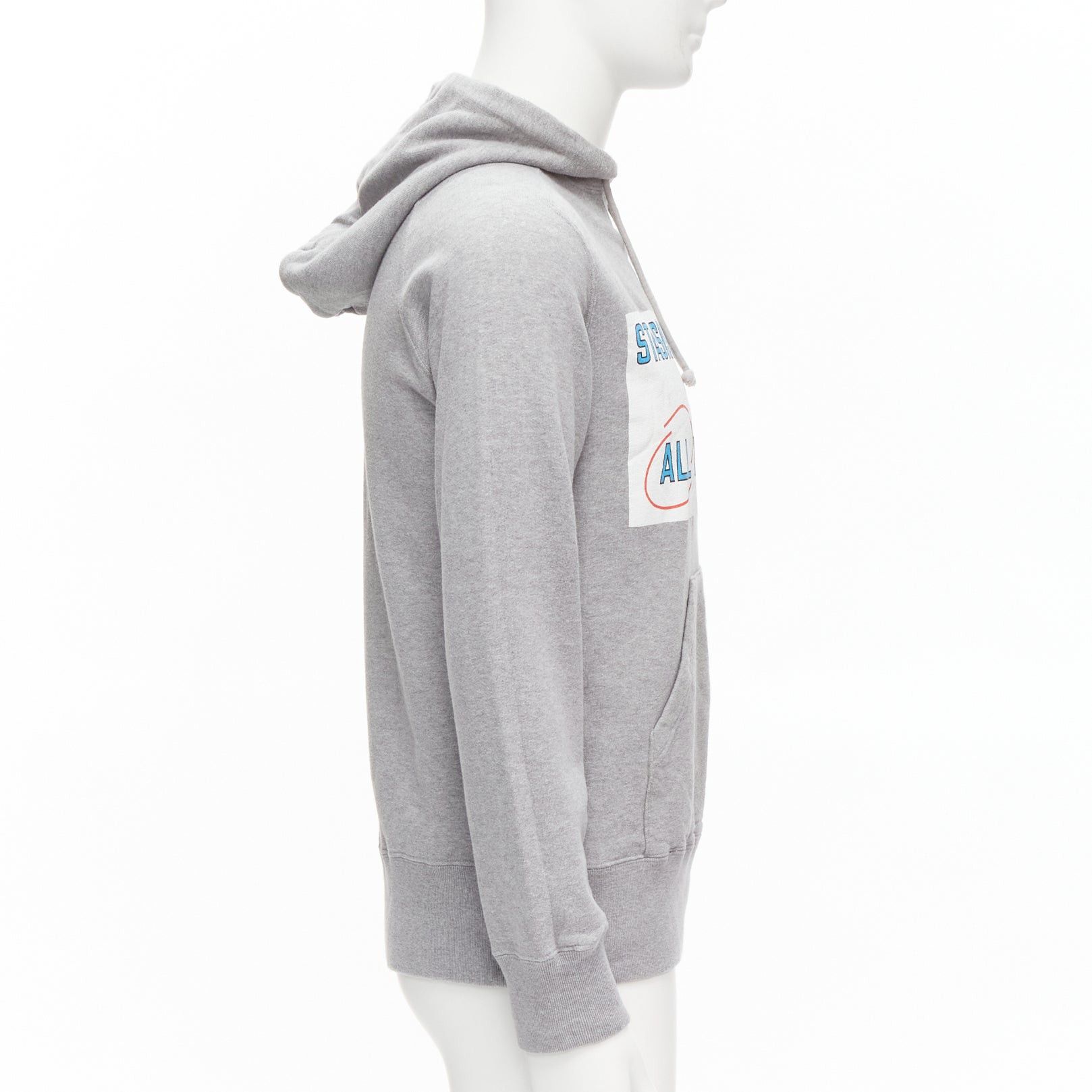Sacai SACAI 2018 Stasis grey cotton slogan print hoodie sweatshirt JP1 S Size US S / EU 44-46 / 1 - 4 Thumbnail