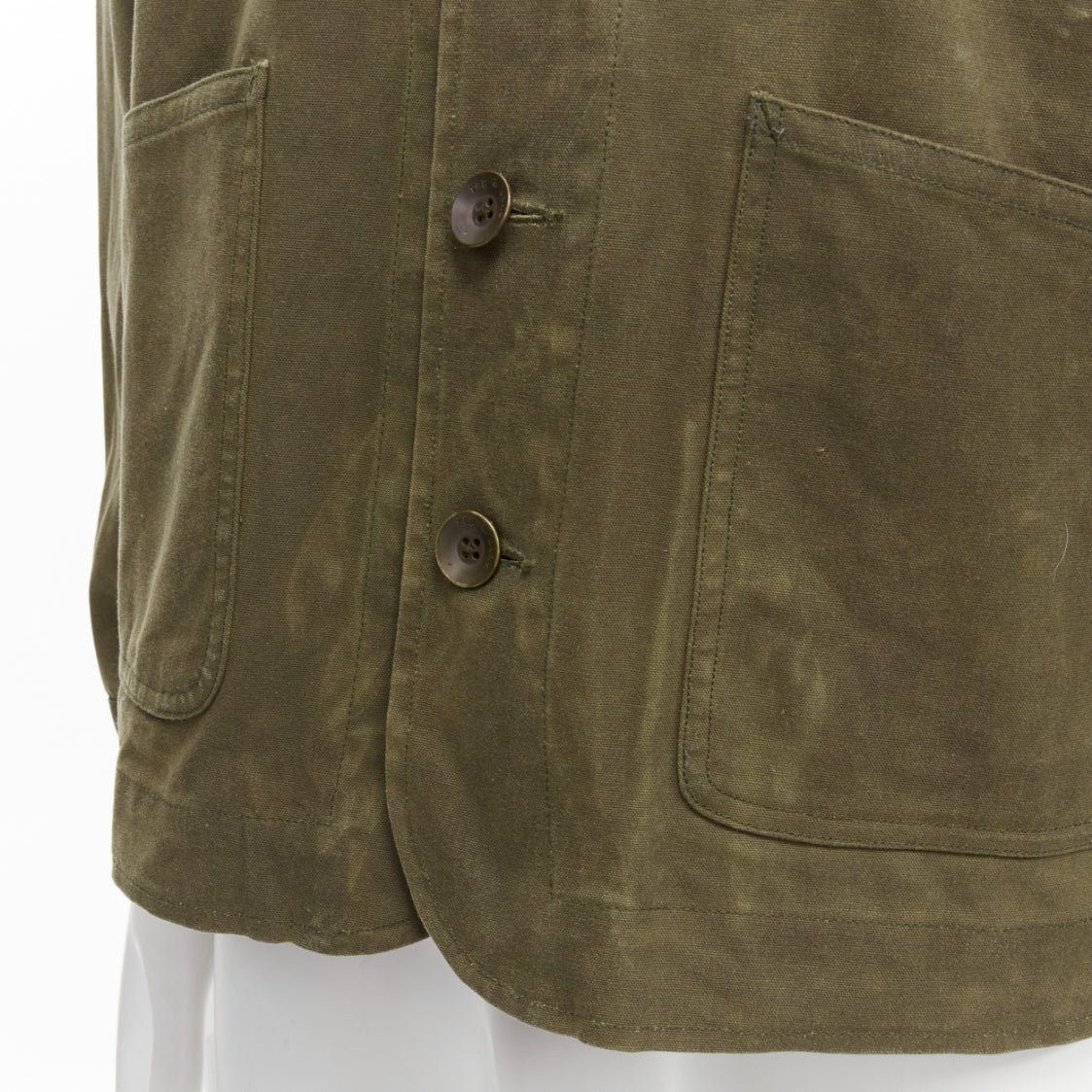 Rag & Bone RAG & BONE Barneys moss green waxed cotton corduroy collar 4 pockets jacket US38 M Size US M / EU 48-50 / 2 - 8 Thumbnail