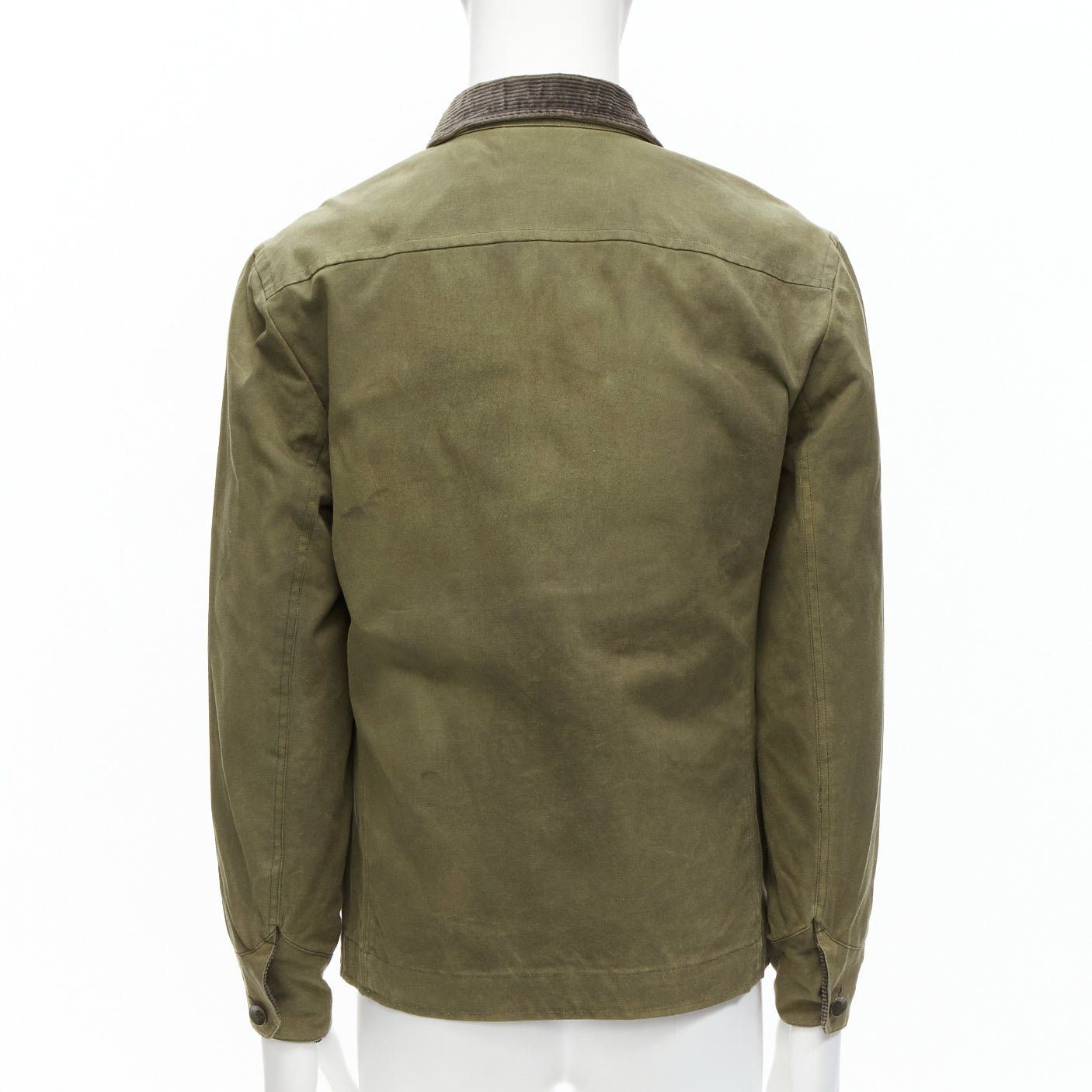 Rag & Bone RAG & BONE Barneys moss green waxed cotton corduroy collar 4 pockets jacket US38 M Size US M / EU 48-50 / 2 - 5 Thumbnail