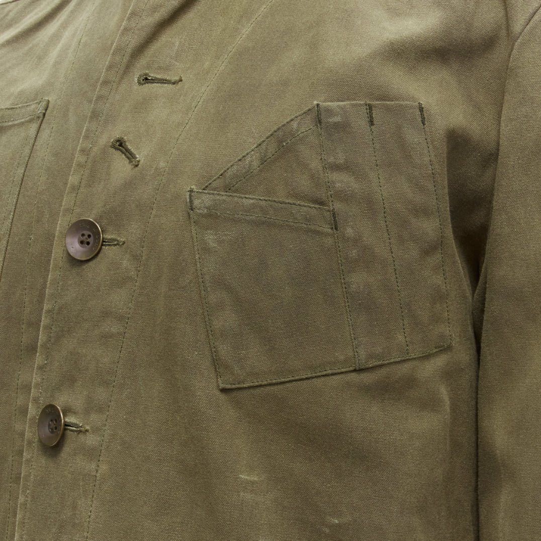 Rag & Bone RAG & BONE Barneys moss green waxed cotton corduroy collar 4 pockets jacket US38 M Size US M / EU 48-50 / 2 - 7 Thumbnail