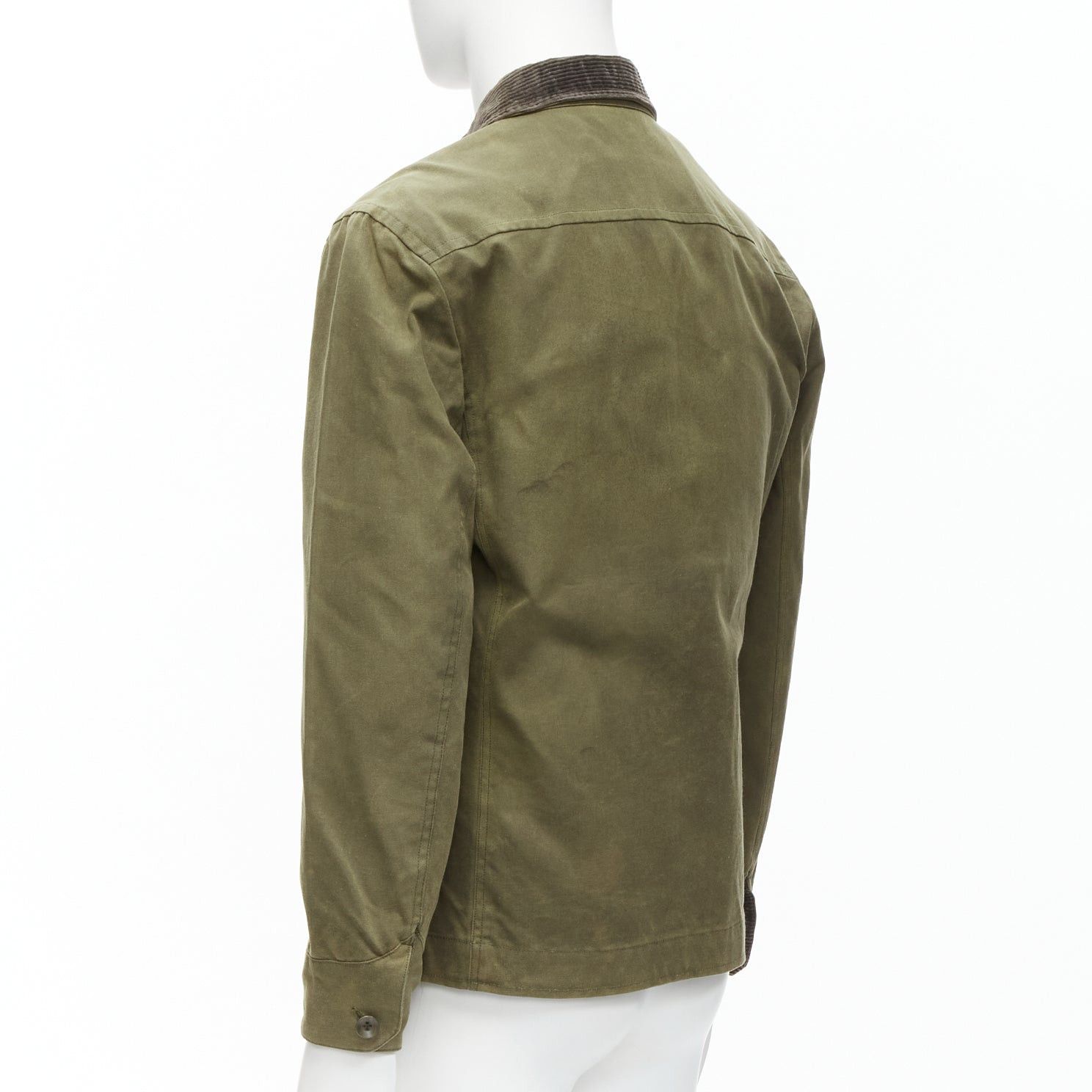 Rag & Bone RAG & BONE Barneys moss green waxed cotton corduroy collar 4 pockets jacket US38 M Size US M / EU 48-50 / 2 - 6 Thumbnail