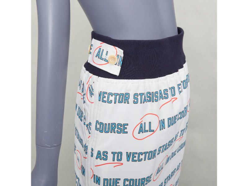 Sacai SACAI 2018 Vector Stasis graphic print side zip black waistband pencil skirt JP1 S Size 27" / US 4 / IT 40 - 2 Thumbnail