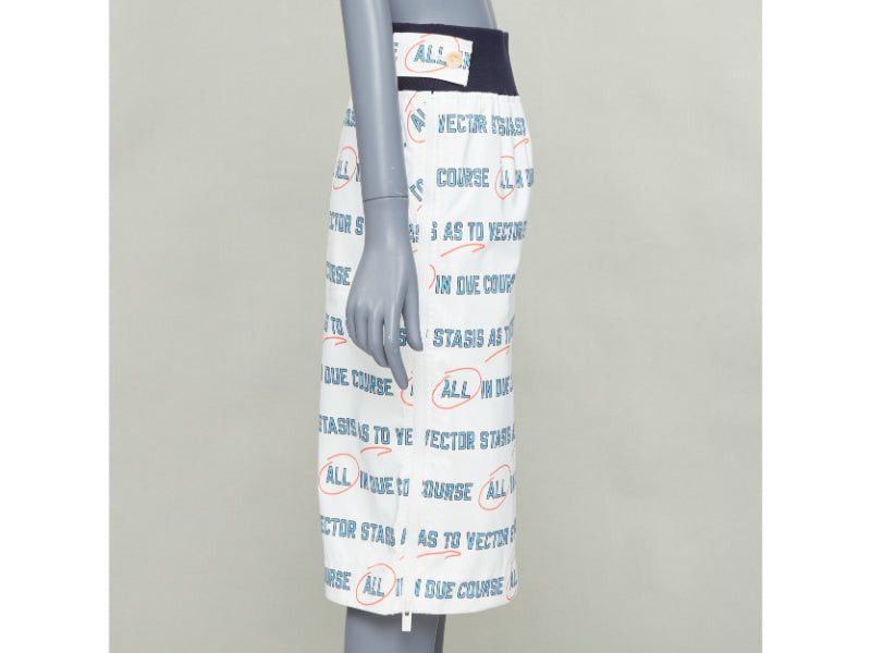 Sacai SACAI 2018 Vector Stasis graphic print side zip black waistband pencil skirt JP1 S Size 27" / US 4 / IT 40 - 4 Thumbnail