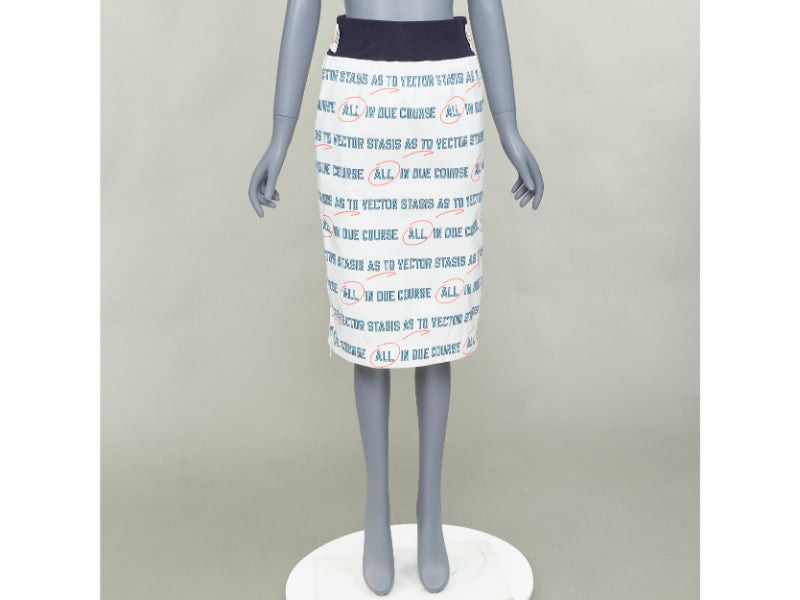 Sacai SACAI 2018 Vector Stasis graphic print side zip black waistband pencil skirt JP1 S Size 27" / US 4 / IT 40 - 7 Thumbnail