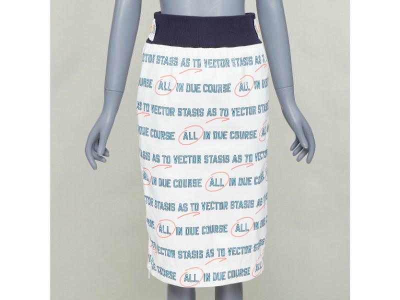 Sacai SACAI 2018 Vector Stasis graphic print side zip black waistband pencil skirt JP1 S Size 27" / US 4 / IT 40 - 3 Thumbnail