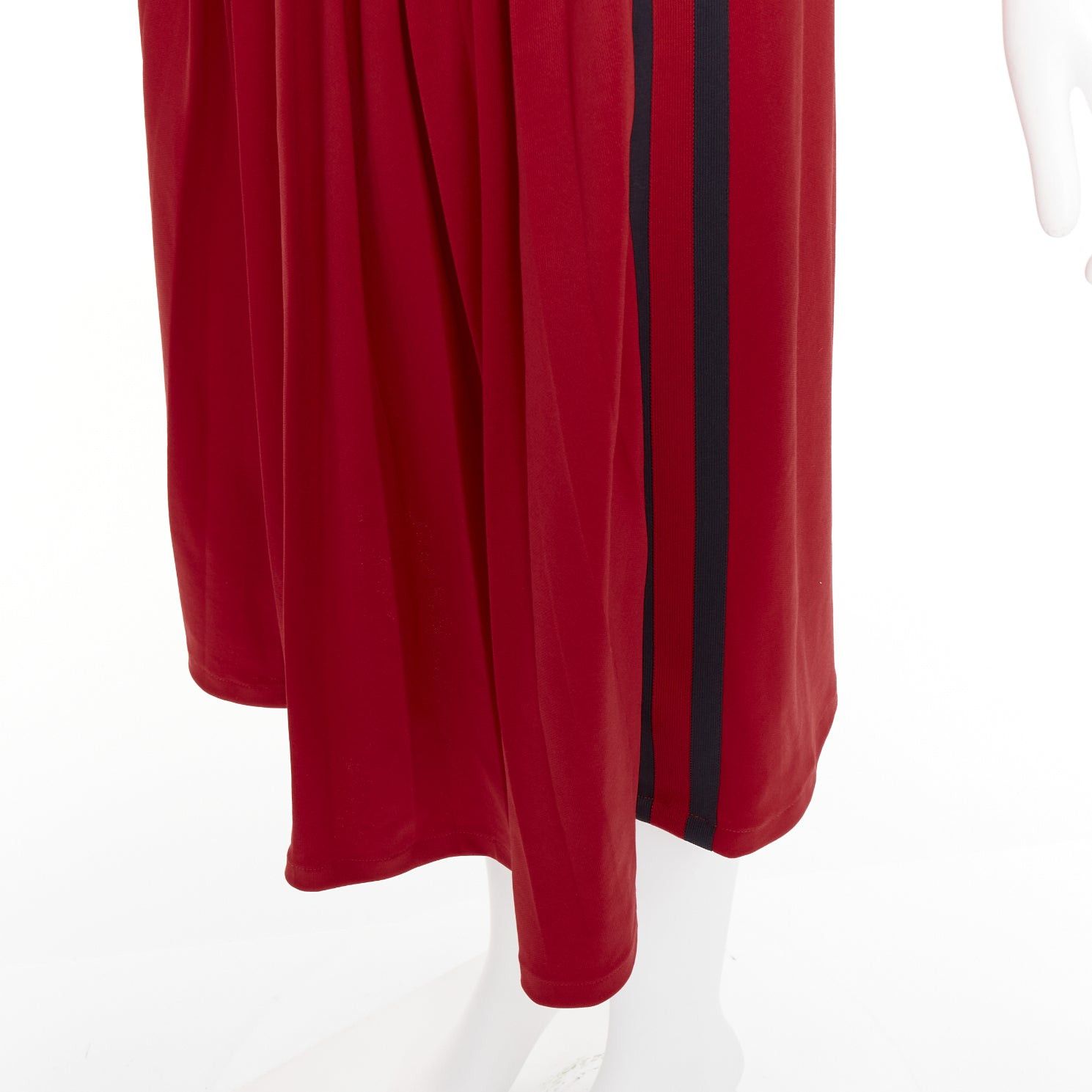 Gucci GUCCI Alessandro Michele red pleated Signature Web side track skirt XS Size 27" / US 4 / IT 40 - 2 Thumbnail