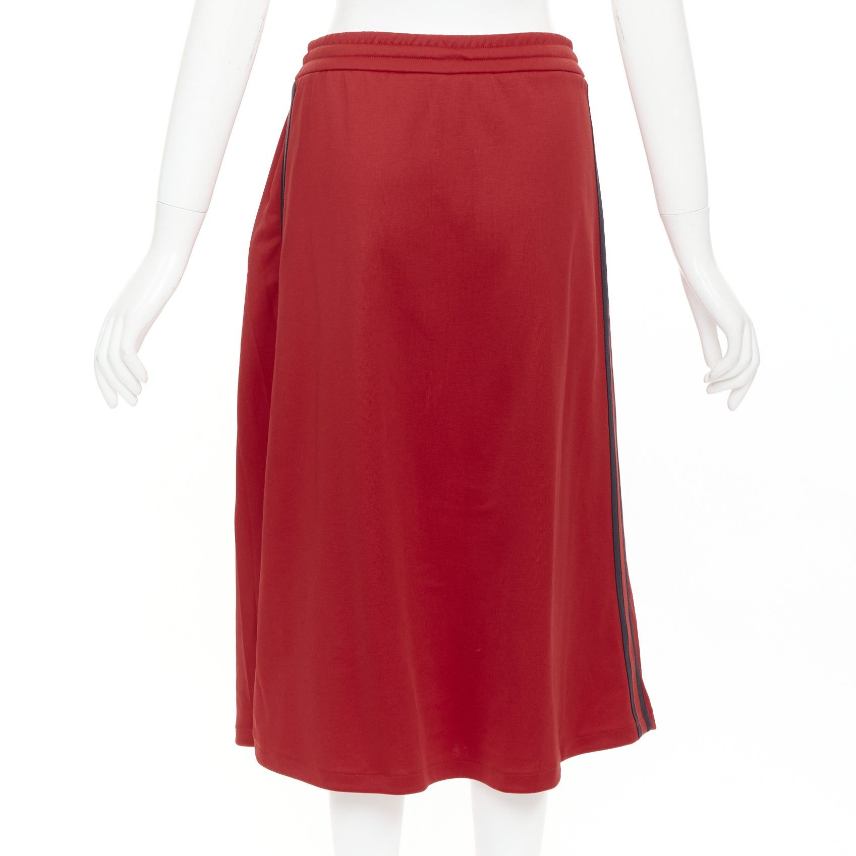 Gucci GUCCI Alessandro Michele red pleated Signature Web side track skirt XS Size 27" / US 4 / IT 40 - 5 Thumbnail