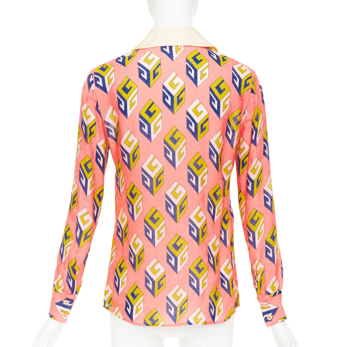 Gucci GUCCI Alessandro Michele 2017 pink geometric vintage G print blouse IT38 XS Size XS / US 0-2 / IT 36-38 - 5 Thumbnail
