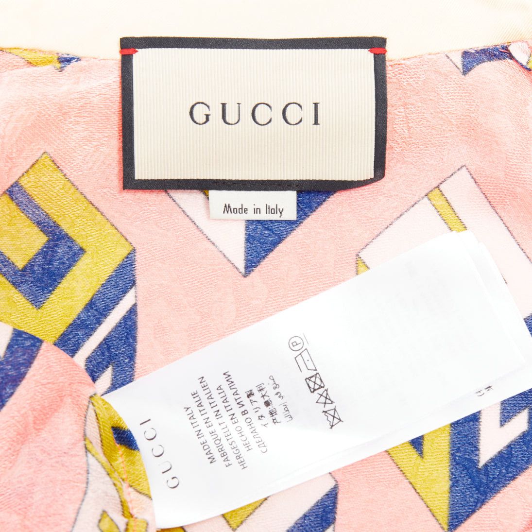 Gucci GUCCI Alessandro Michele 2017 pink geometric vintage G print blouse IT38 XS Size XS / US 0-2 / IT 36-38 - 8 Thumbnail