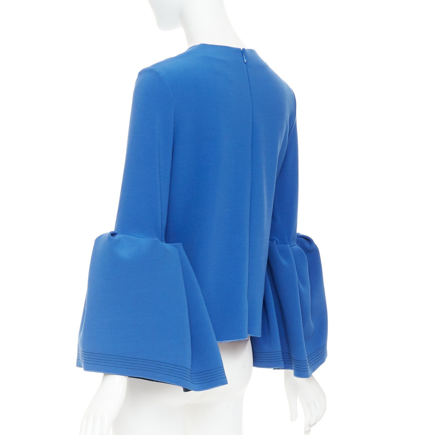 ROKSANDA ROKSANDA cobalt blue ruched bell sleeve structured top UK8 S Size S / US 4 / IT 40 - 5 Thumbnail