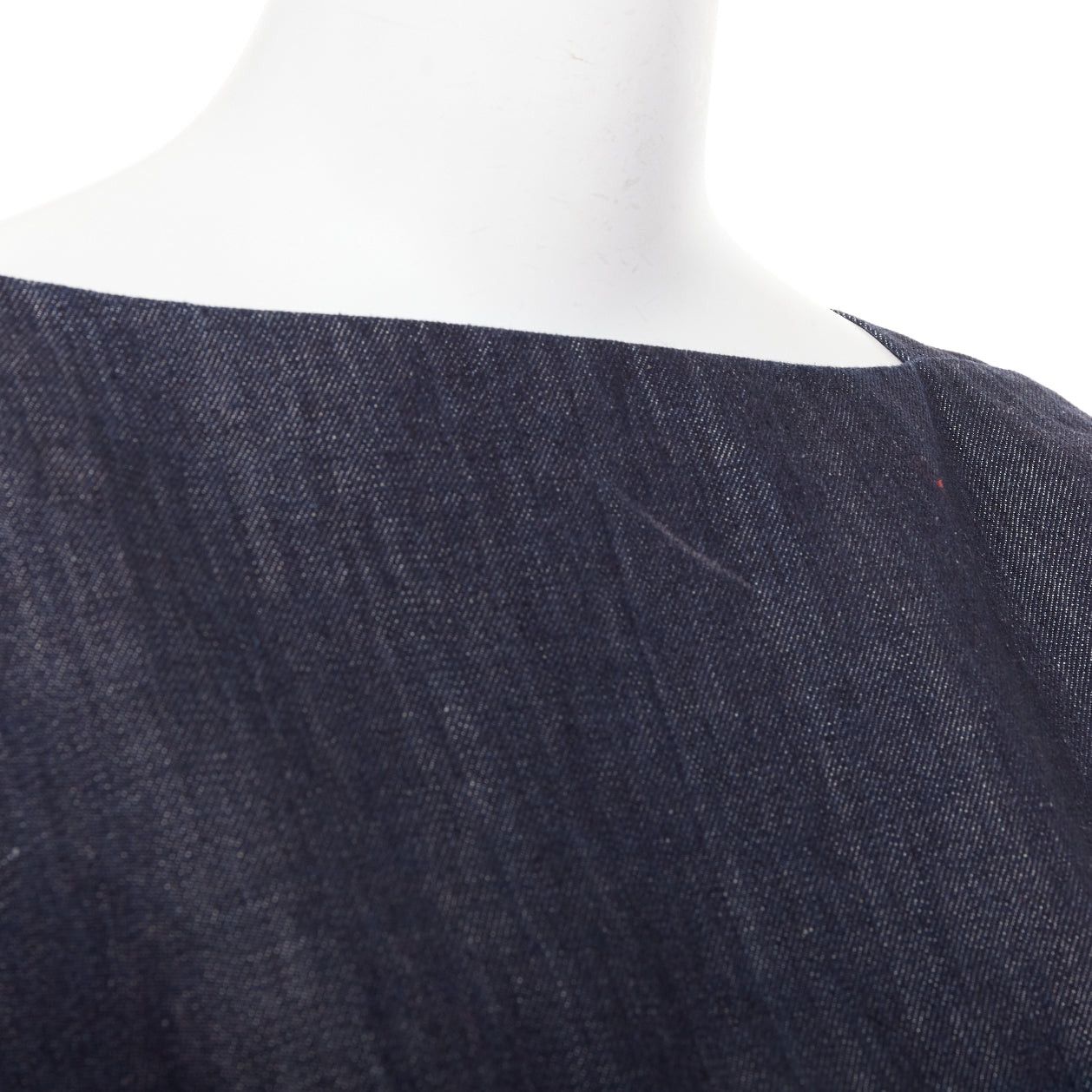 Marni MARNI indigo denim cotton linen square bateau neck zipper boxy top IT38 XS Size XS / US 0-2 / IT 36-38 - 2 Thumbnail