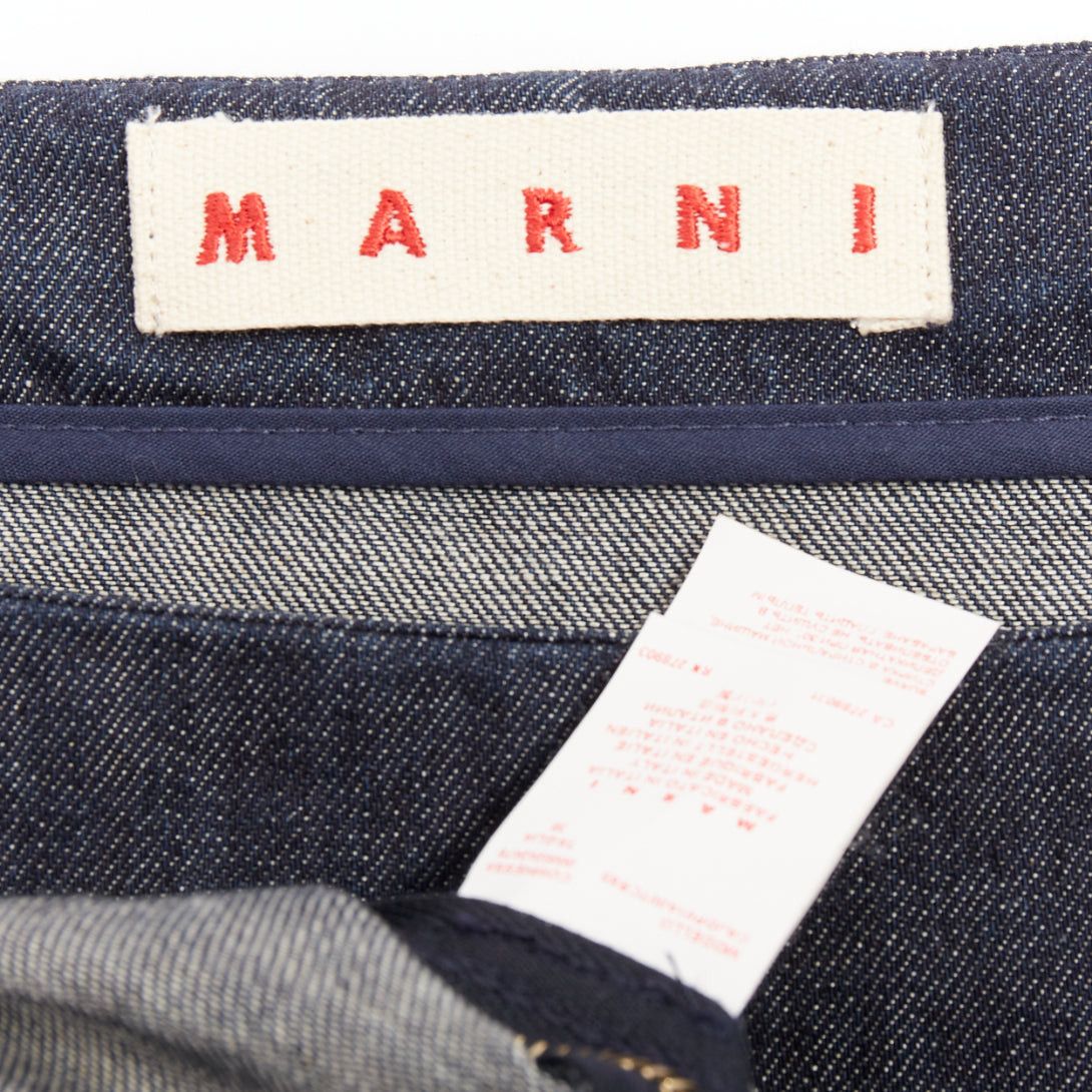 Marni MARNI indigo denim cotton linen square bateau neck zipper boxy top IT38 XS Size XS / US 0-2 / IT 36-38 - 8 Thumbnail