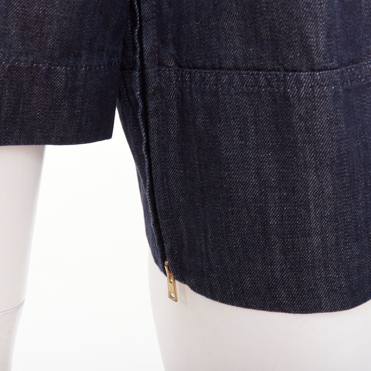 Marni MARNI indigo denim cotton linen square bateau neck zipper boxy top IT38 XS Size XS / US 0-2 / IT 36-38 - 7 Thumbnail