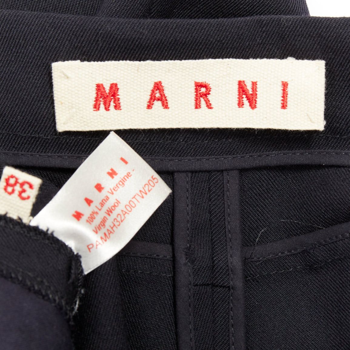 Marni MARNI black 100% virgin wool drop crotch harem knee shorts IT38 XS Size 26" / US 2 / IT 38 - 8 Thumbnail