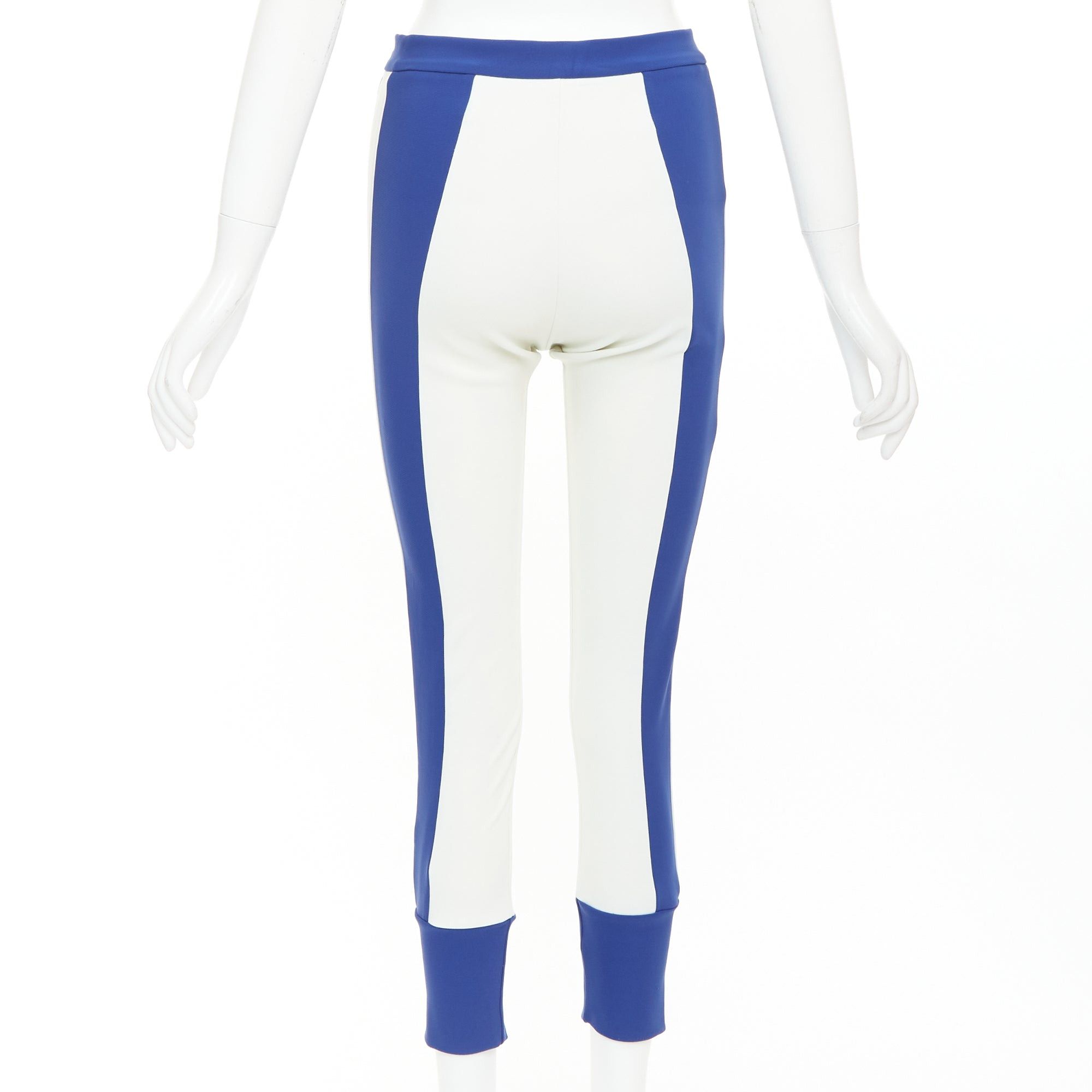 Marni MARNI 2012 electric blue cream stretchy cropped riding pants IT40 S Size 27" / US 4 / IT 40 - 5 Thumbnail