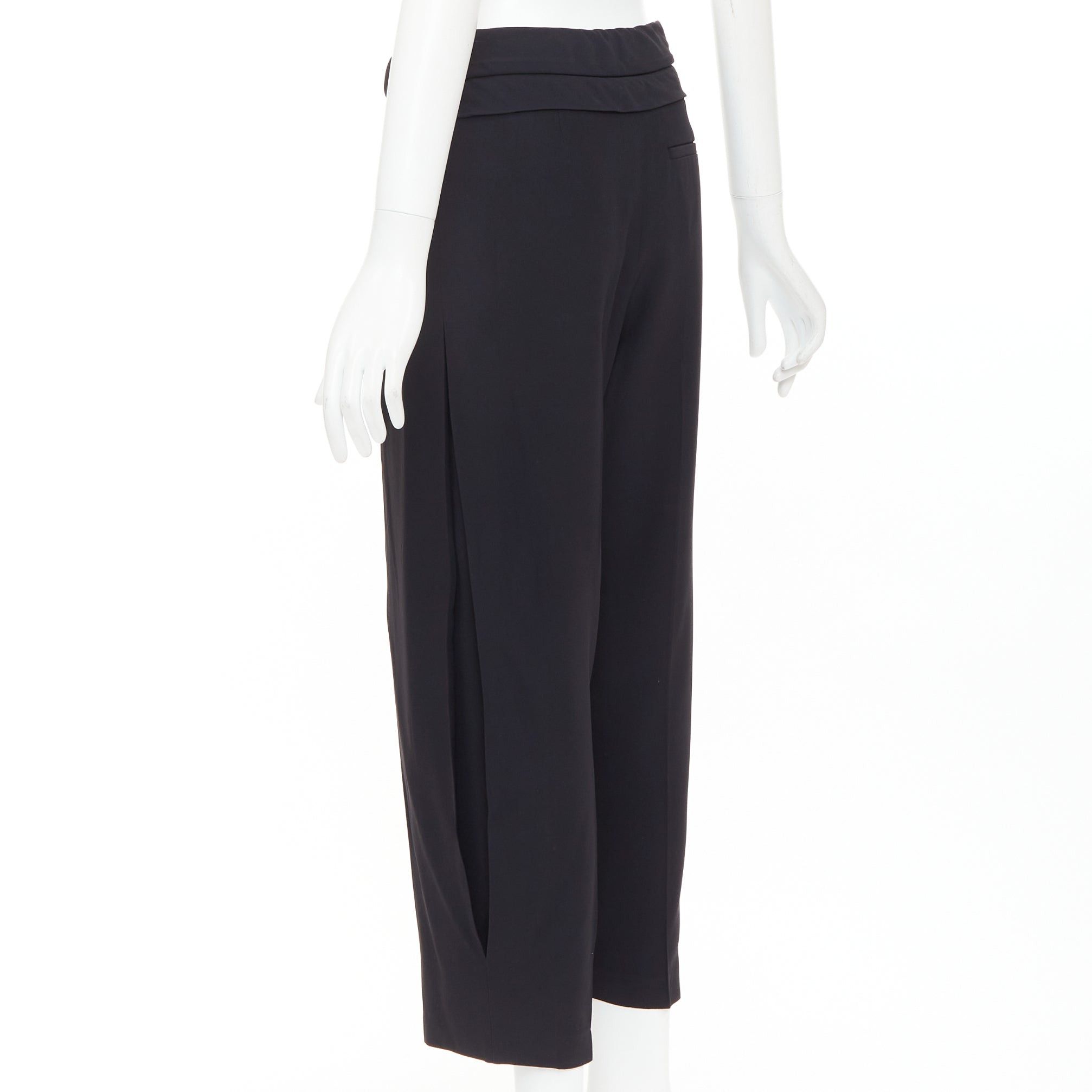 Alexander McQueen ALEXANDER MCQUEEN black cummerbund waistband tapered cropped trousers IT40 S Size 27" / US 4 / IT 40 - 6 Thumbnail
