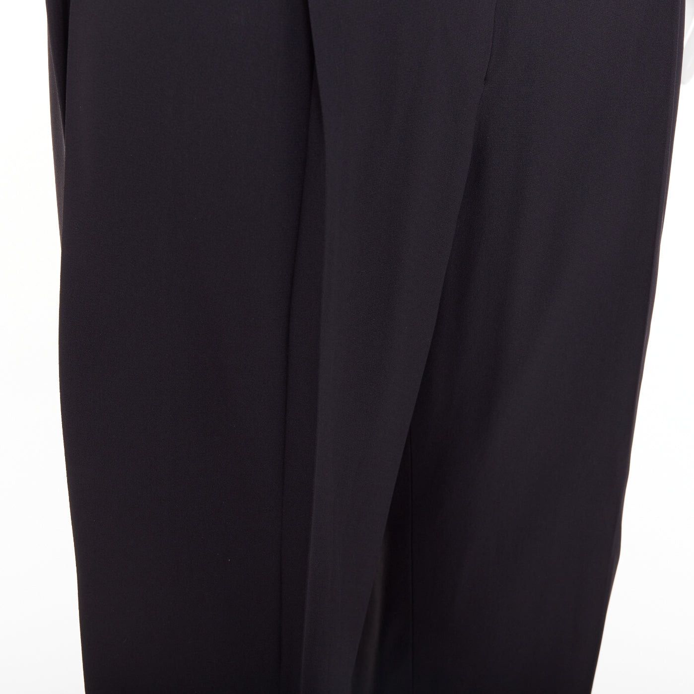 Alexander McQueen ALEXANDER MCQUEEN black cummerbund waistband tapered cropped trousers IT40 S Size 27" / US 4 / IT 40 - 7 Thumbnail